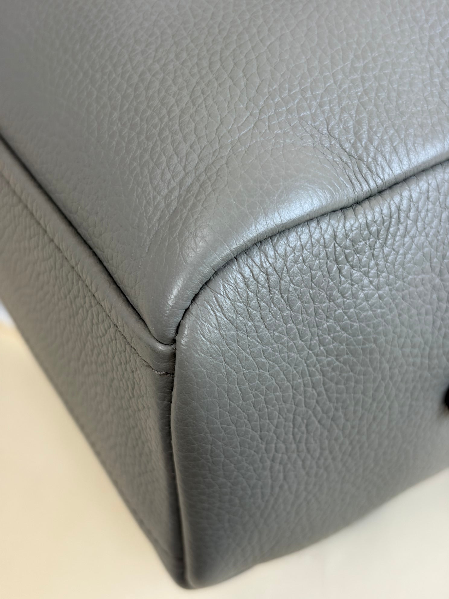 PRADA Baulletto grey leather