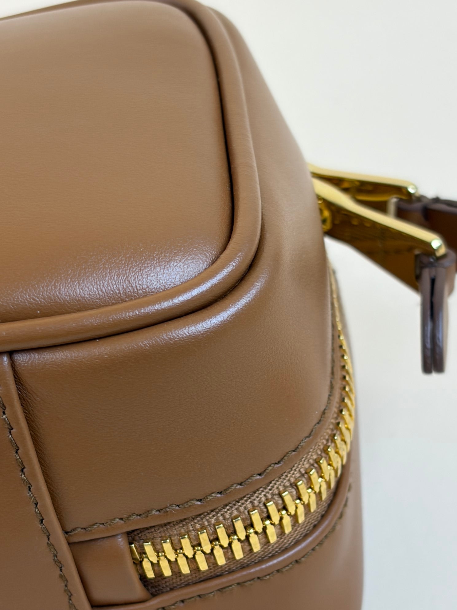 Miu Miu Cognac large Arcadie Soft Padded Bag