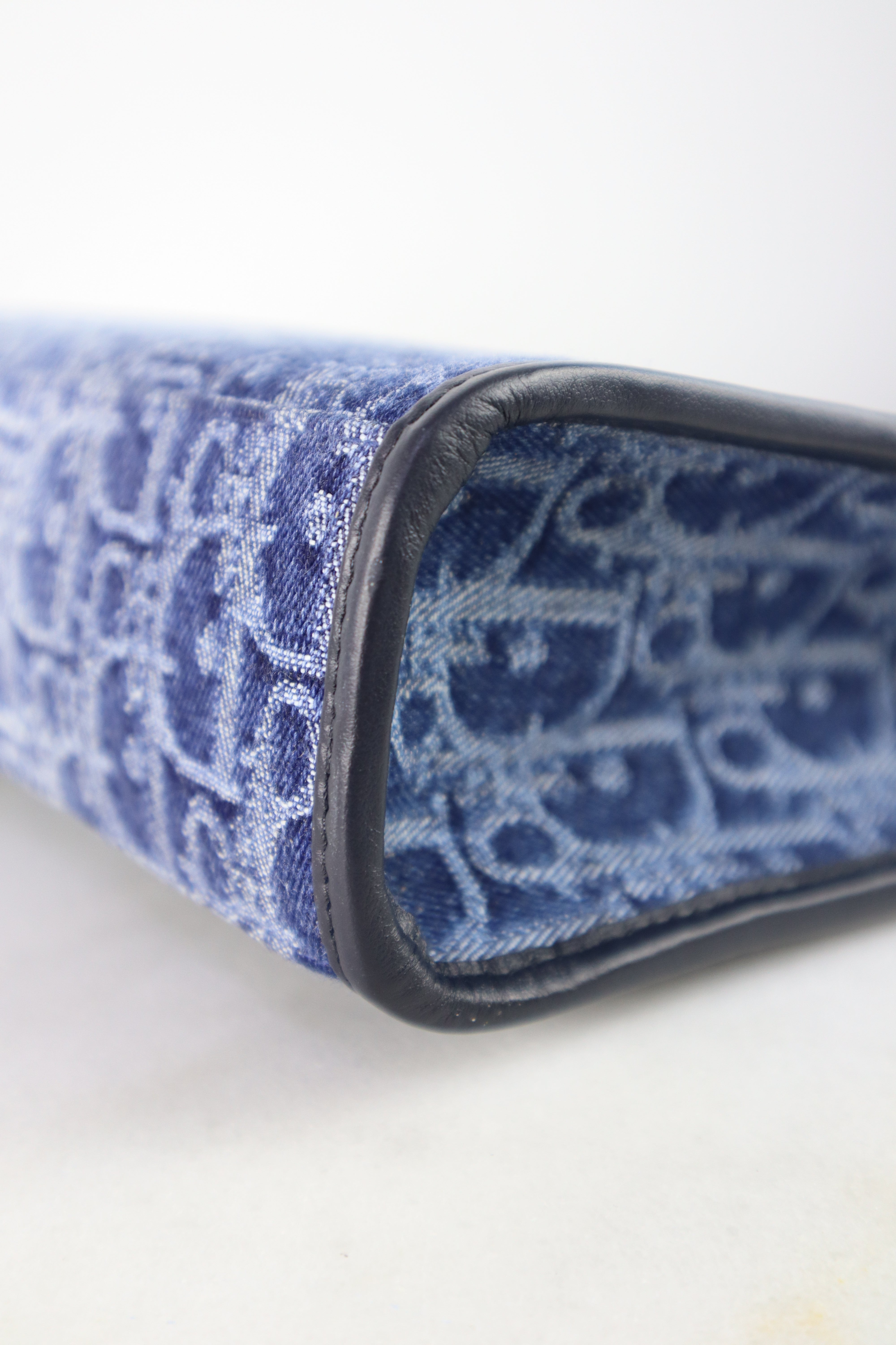 Christian Dior Blue Denim 3D Dea Montaigne Pouch
