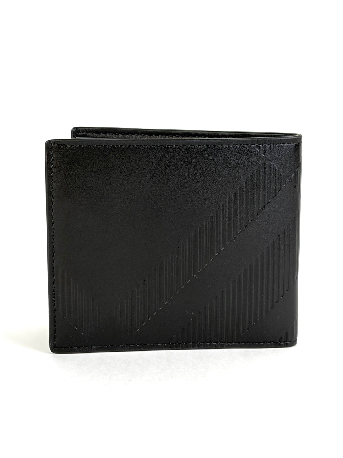 Burberry embossed check slim bifold wallet