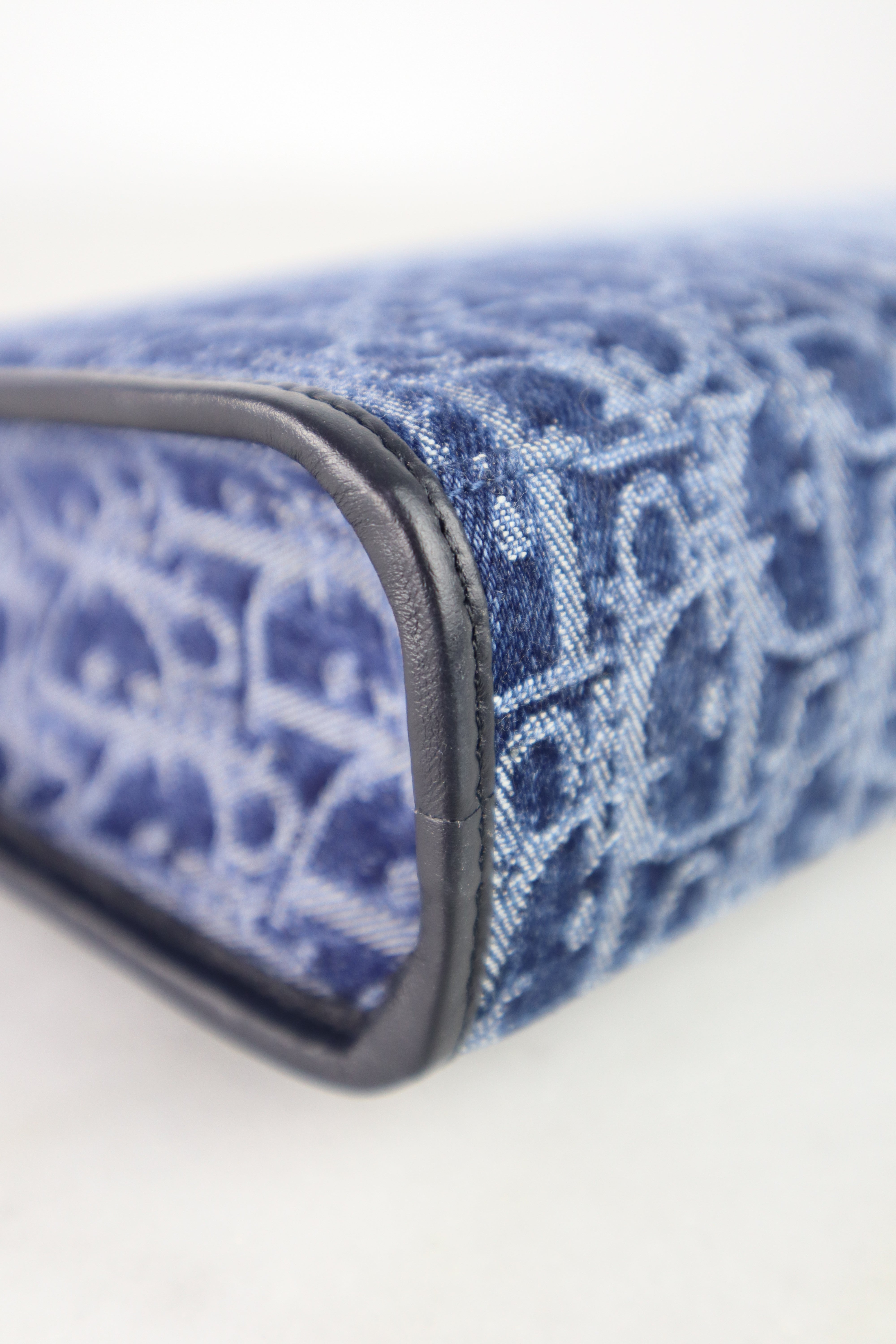 Christian Dior Blue Denim 3D Dea Montaigne Pouch
