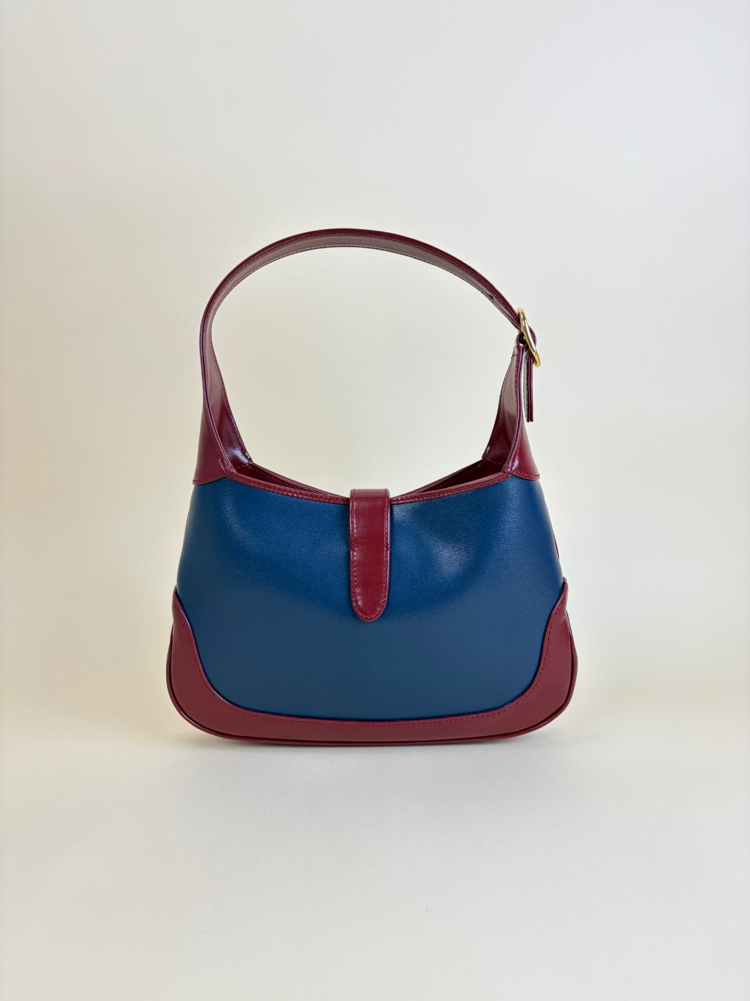 Gucci blue/cherry red Bicolor Jackie 1961 Hobo Bag
