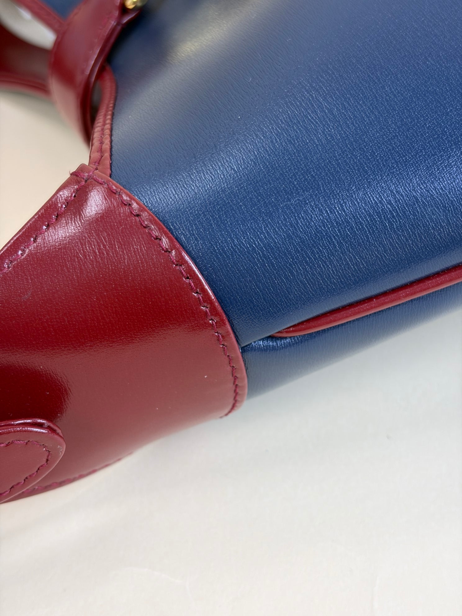 Gucci blue/cherry red Bicolor Jackie 1961 Hobo Bag