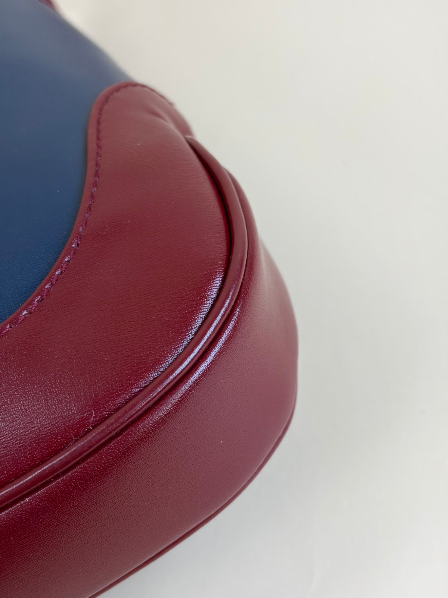 Gucci blue/cherry red Bicolor Jackie 1961 Hobo Bag