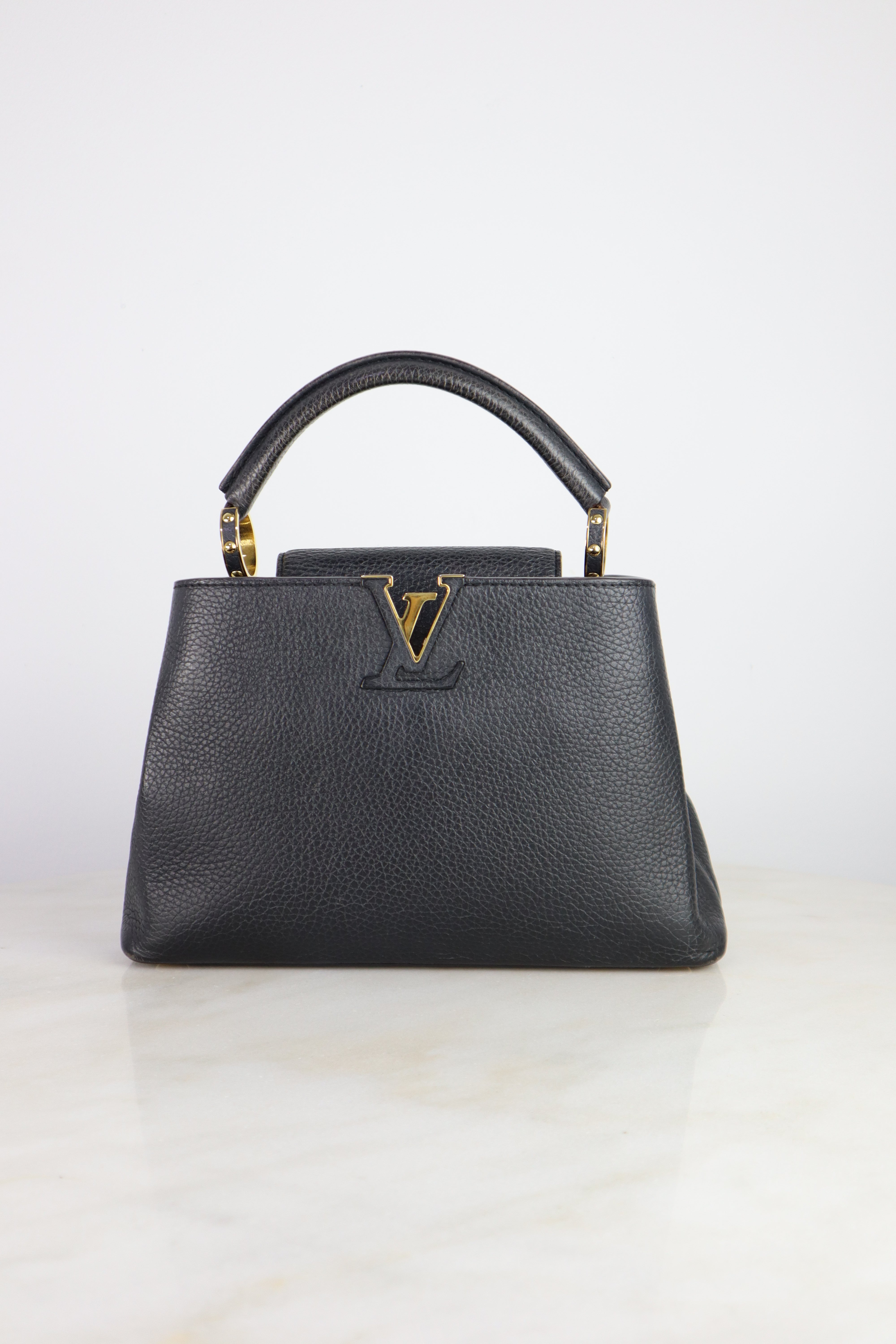 Louis Vuitton Black BB Capucines Handbag