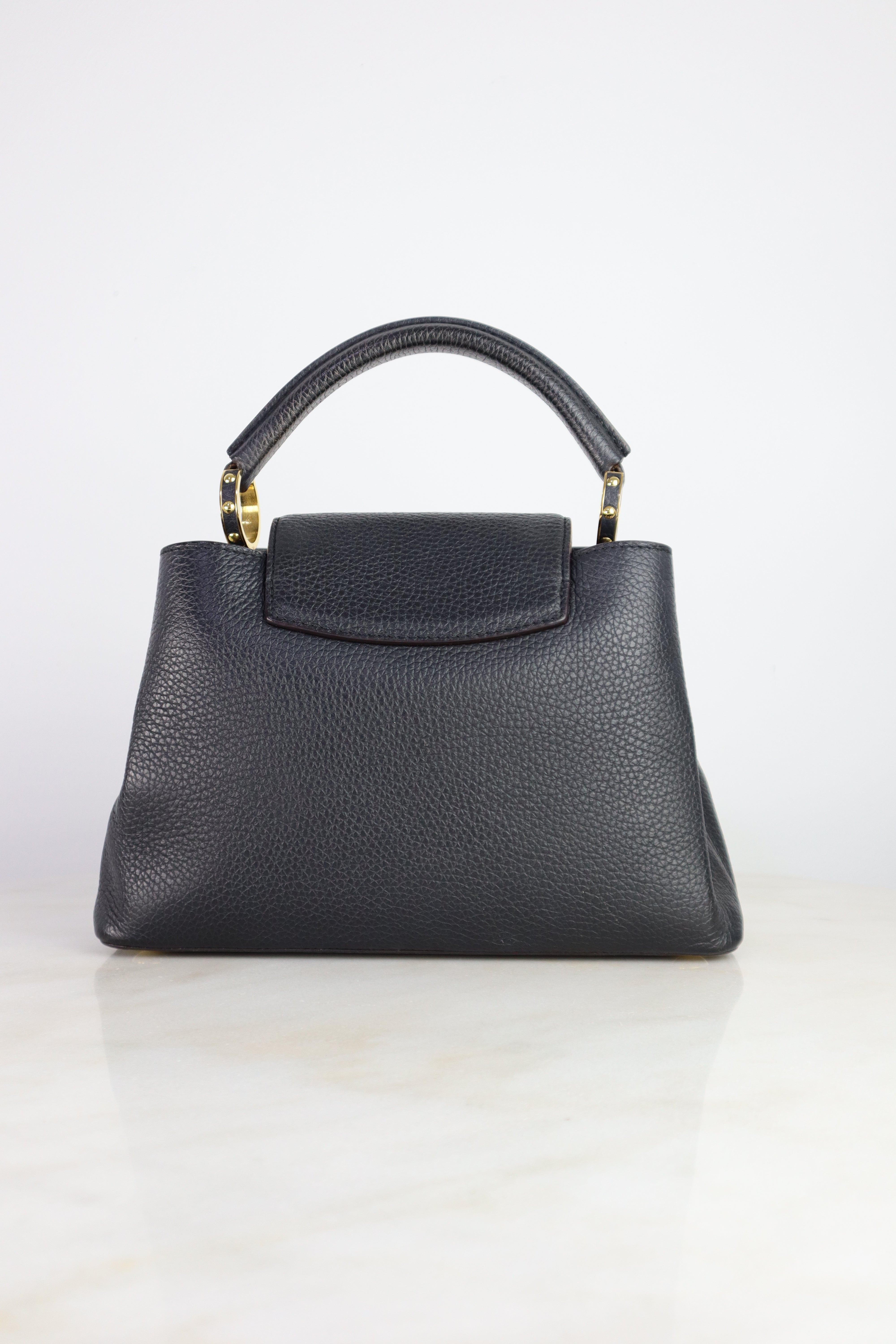 Louis Vuitton Black BB Capucines Handbag