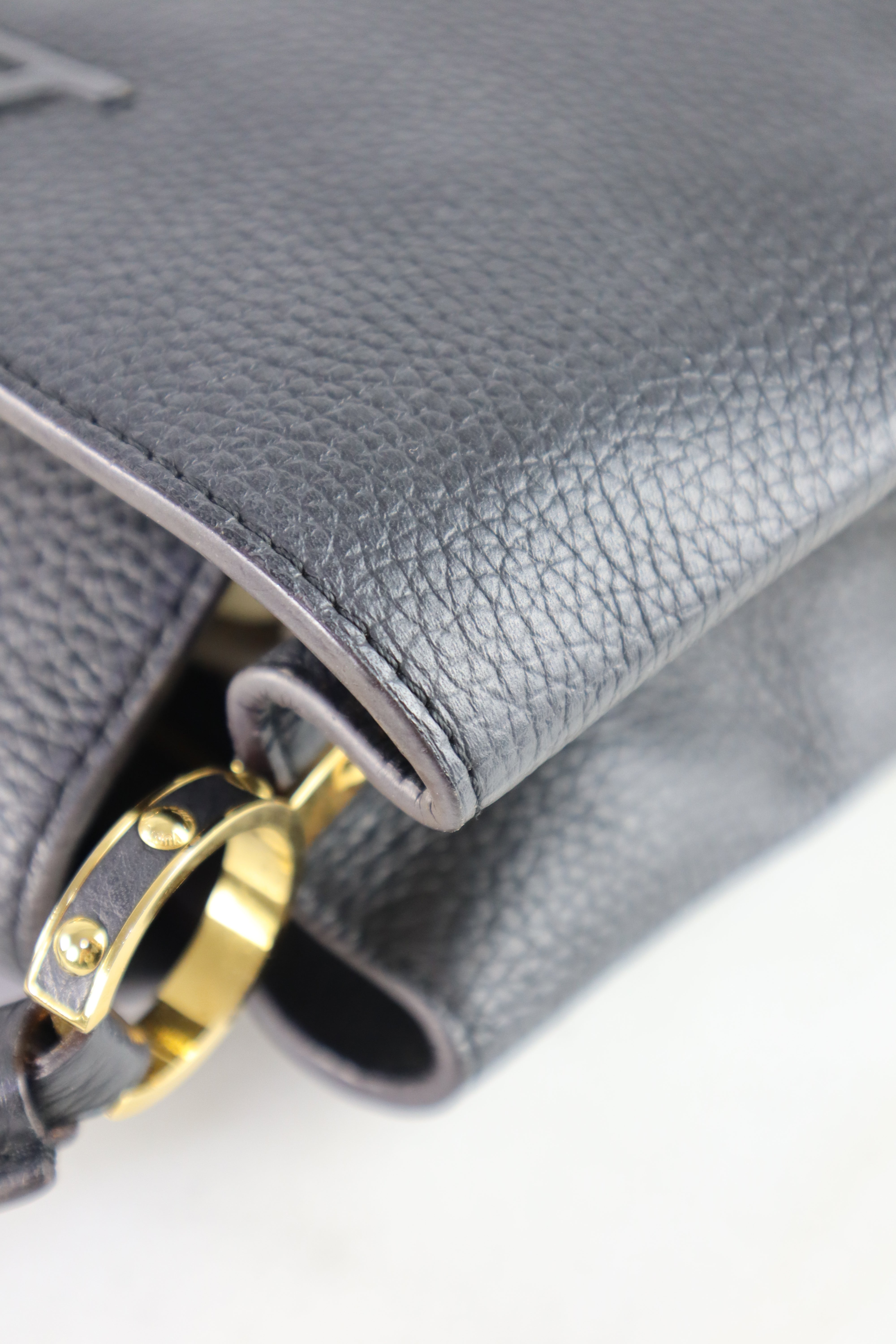 Louis Vuitton Black BB Capucines Handbag