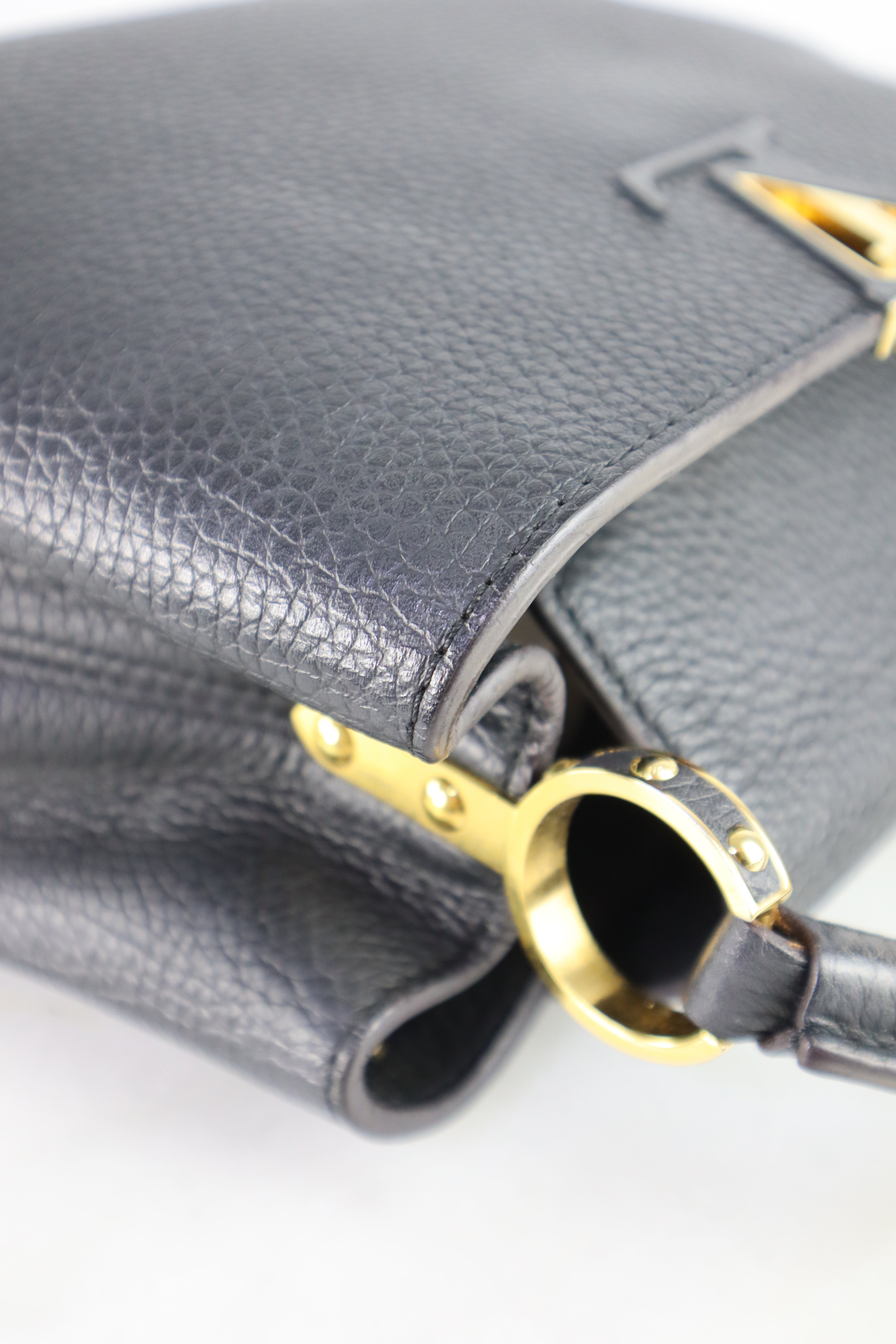 Louis Vuitton Black BB Capucines Handbag