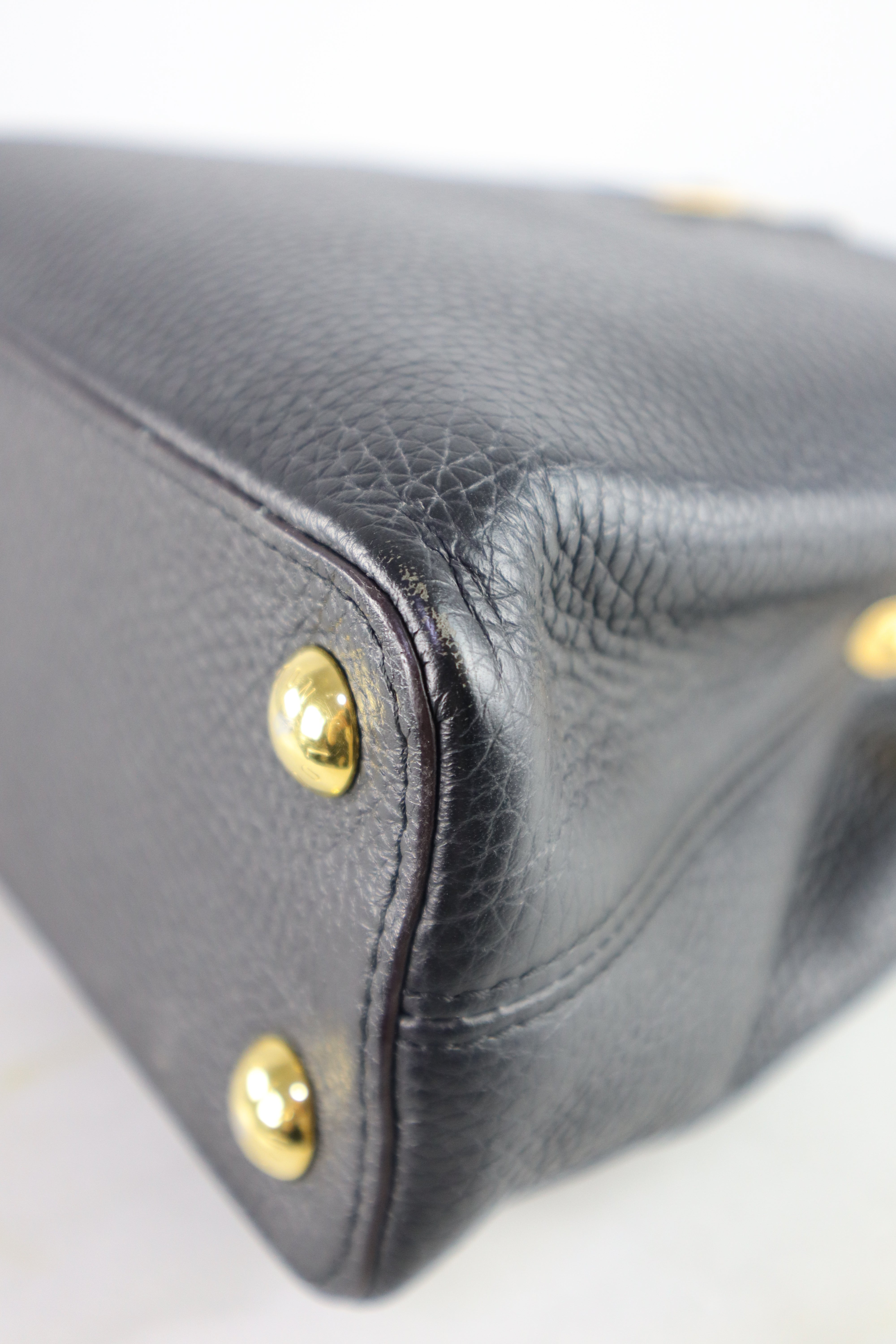 Louis Vuitton Black BB Capucines Handbag