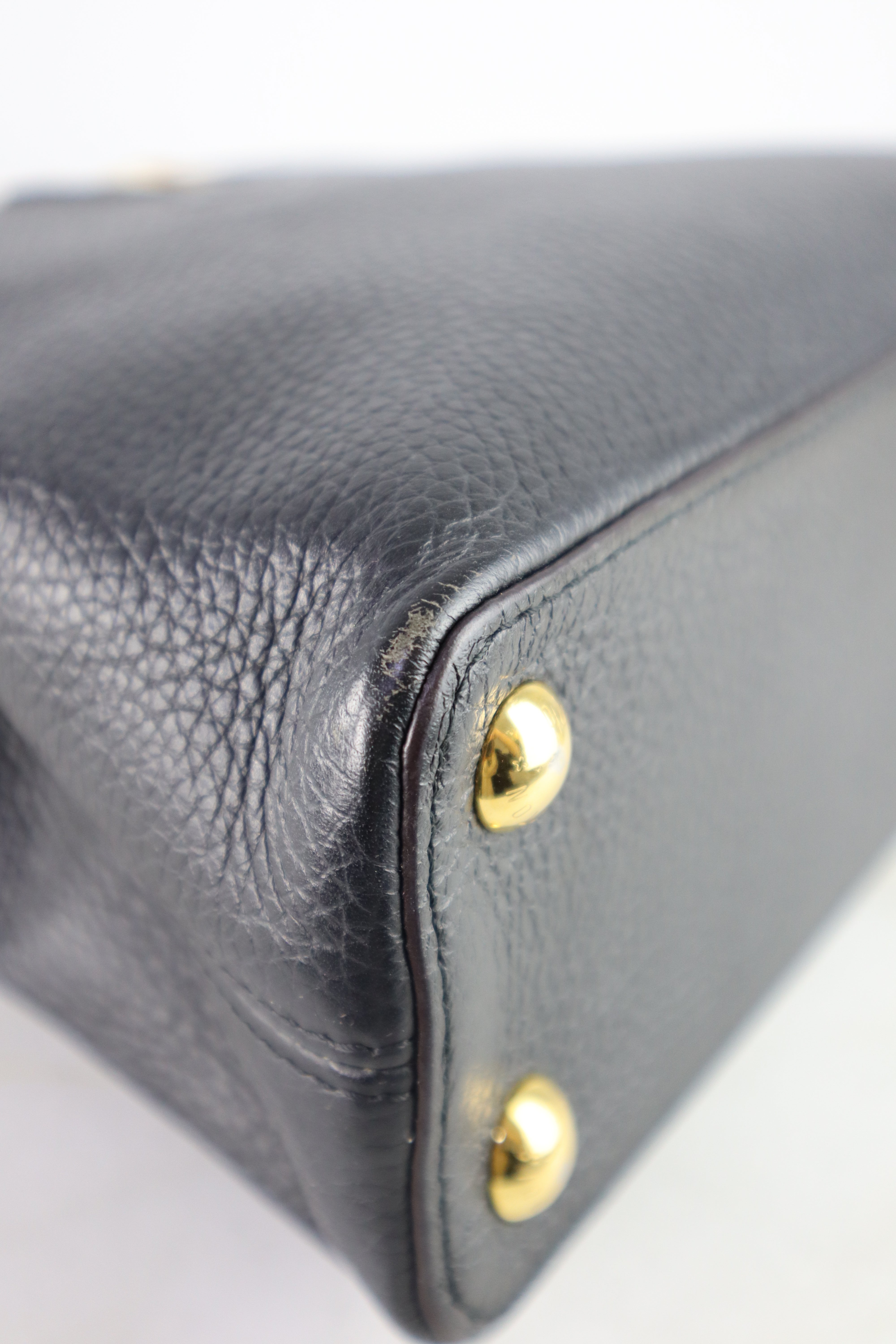 Louis Vuitton Black BB Capucines Handbag