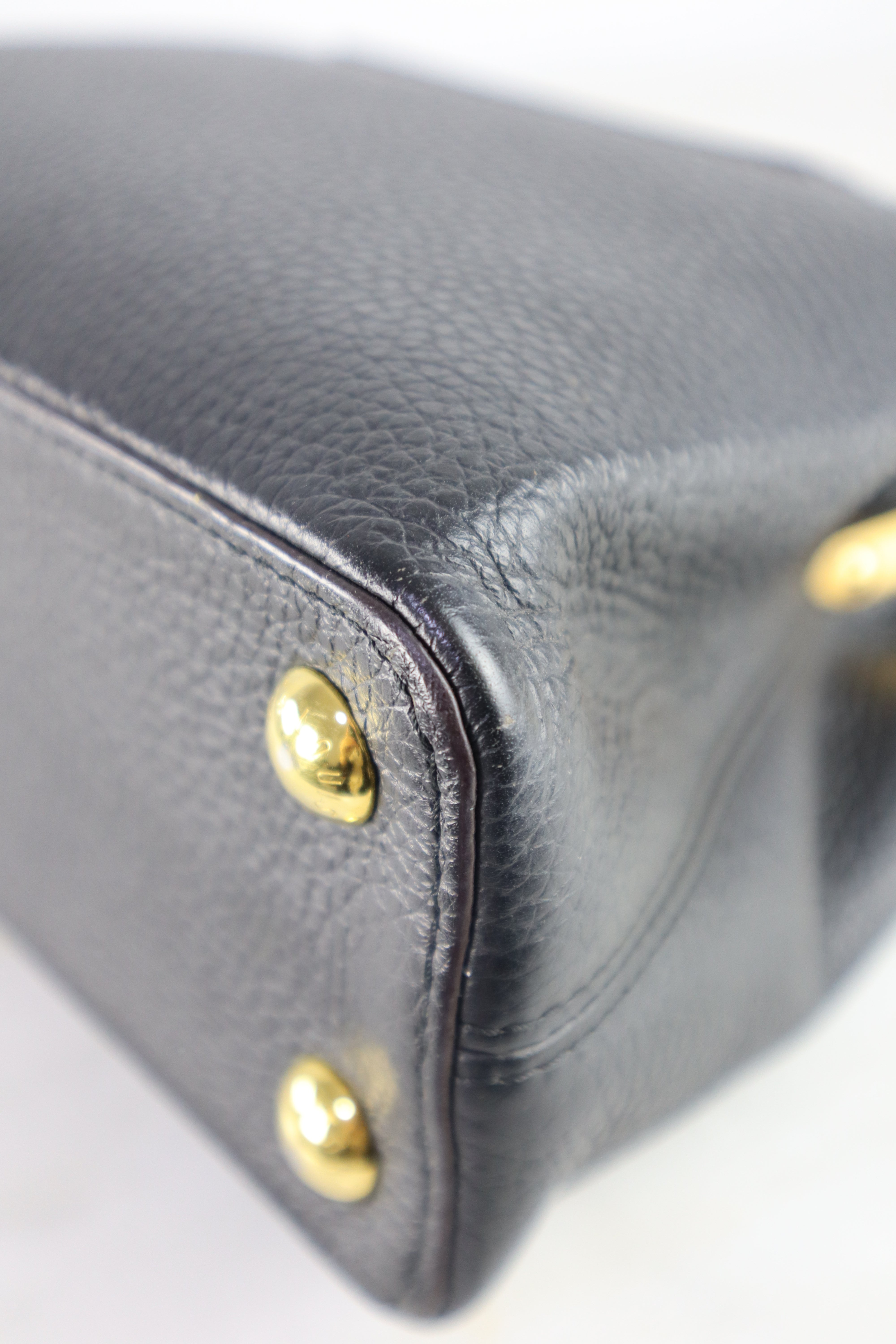 Louis Vuitton Black BB Capucines Handbag