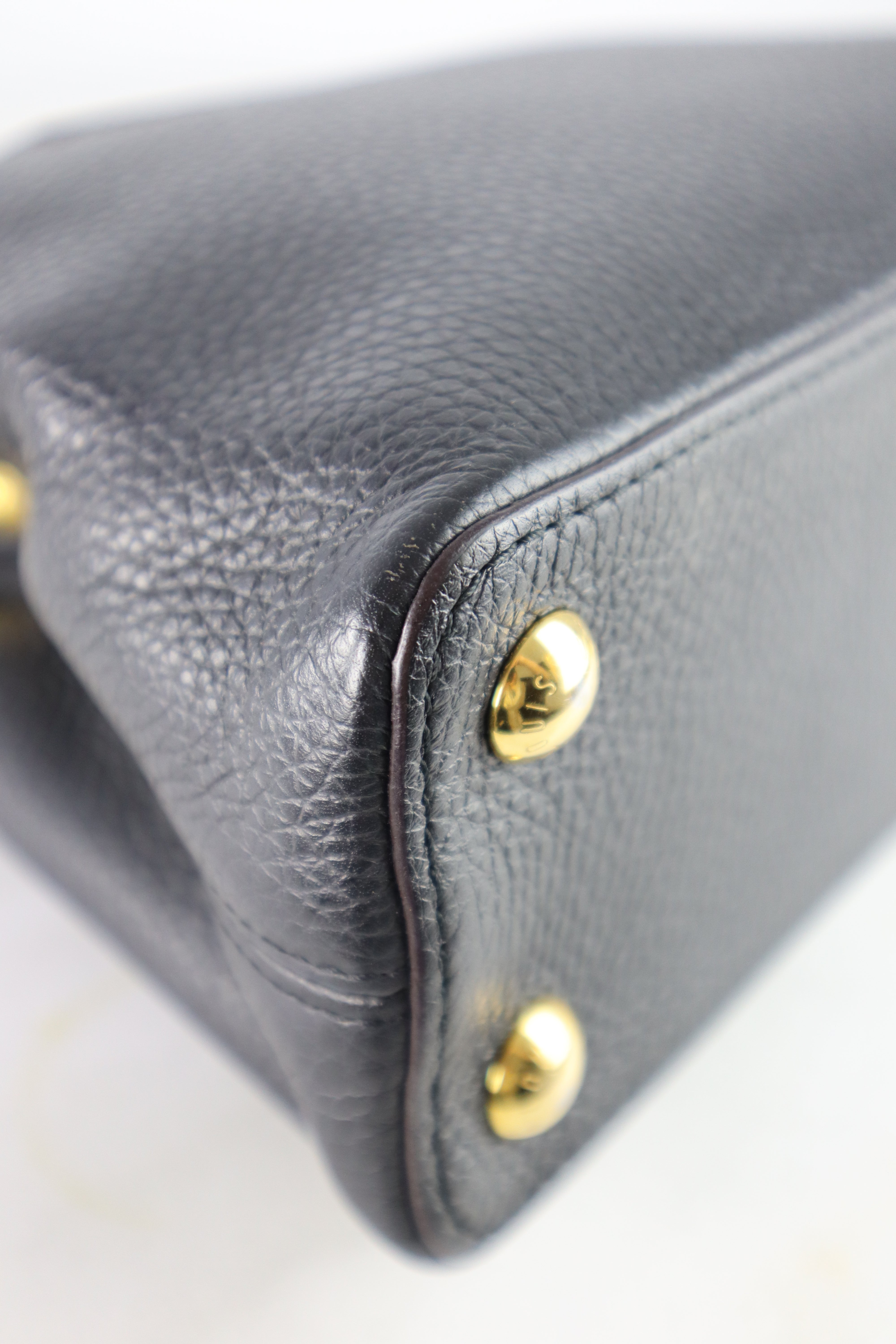 Louis Vuitton Black BB Capucines Handbag