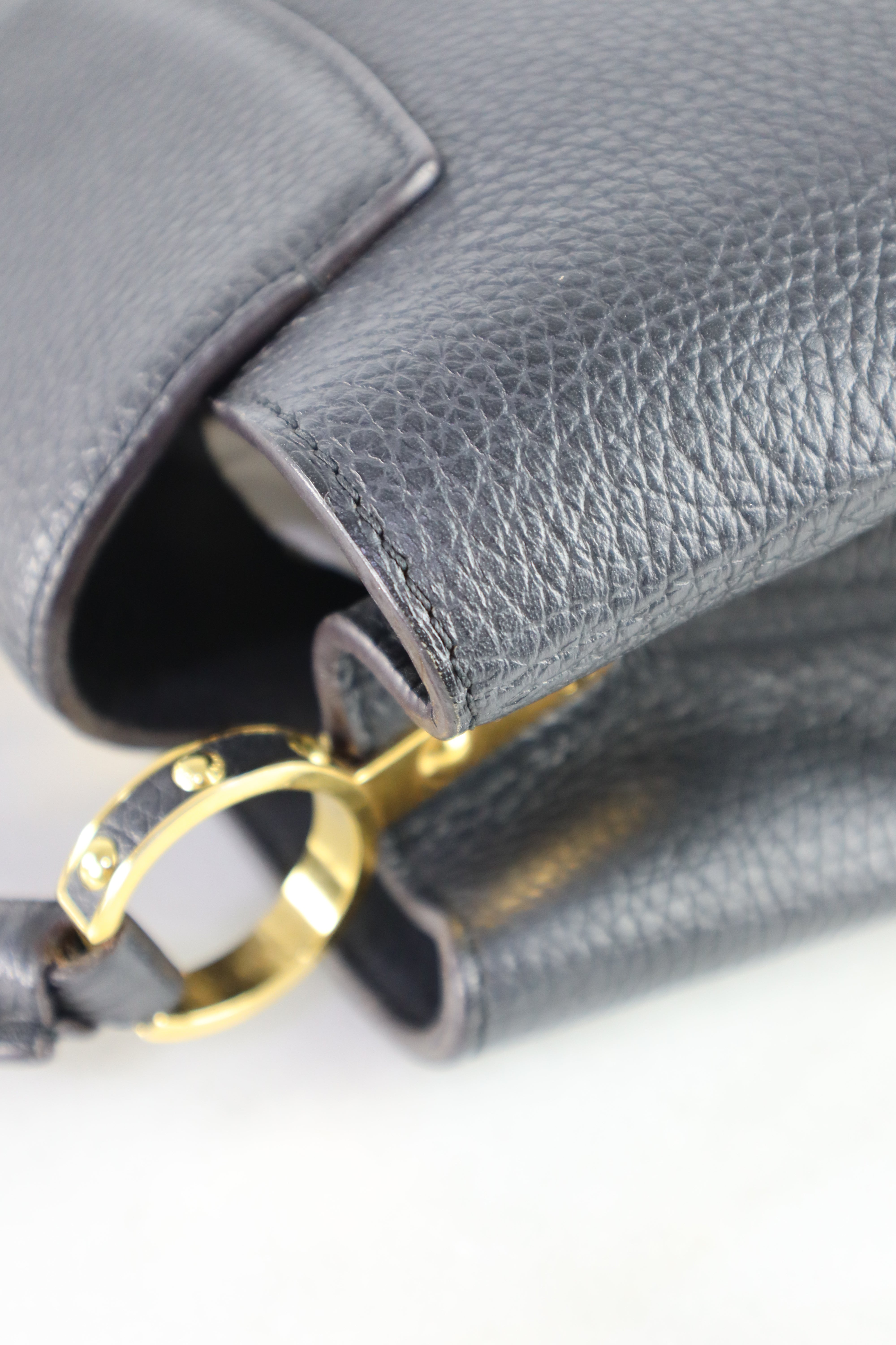 Louis Vuitton Black BB Capucines Handbag