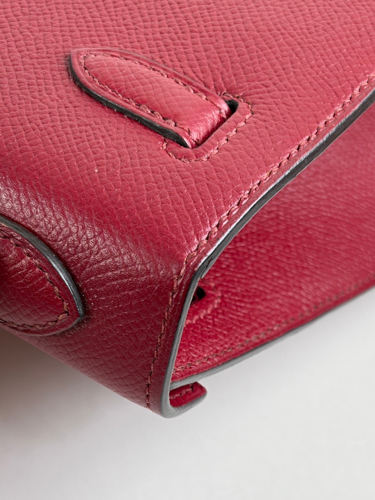 HERMES Kelly Sellier 25 epsom rouge grenat