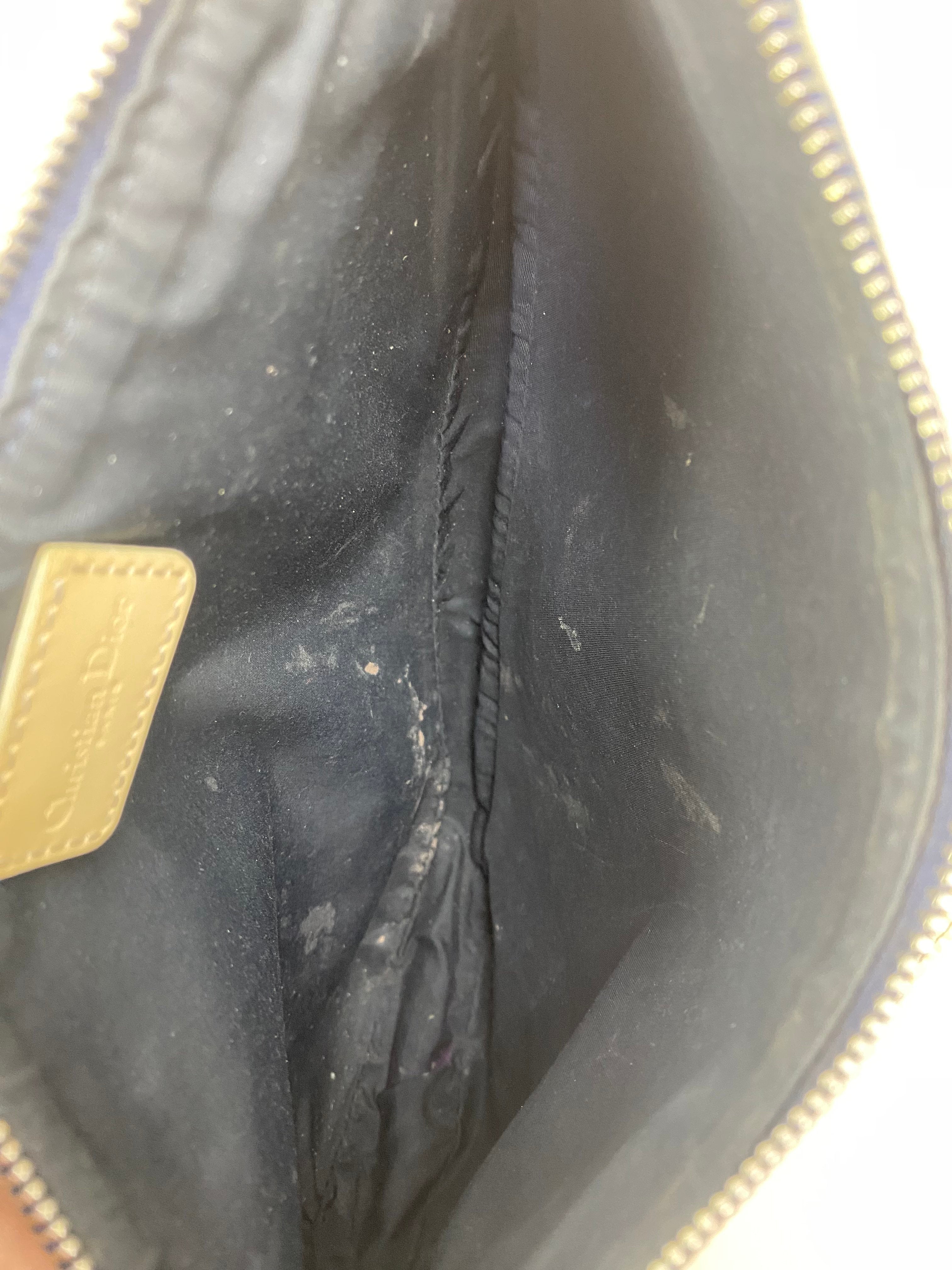 Christian Dior Navy Blue Mini Saddle Oblique Bag