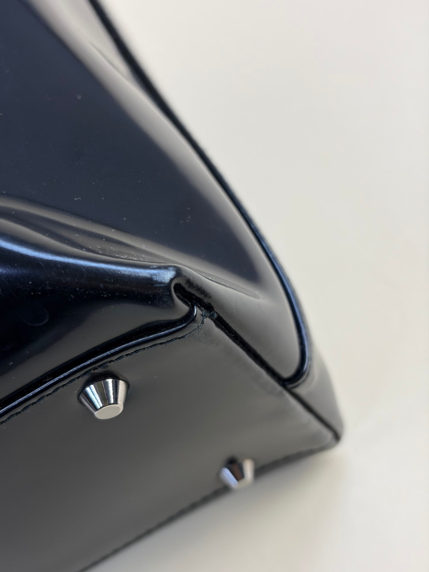 Christian Dior Black Vintage Lady Dior large Bag with Transparent Handle