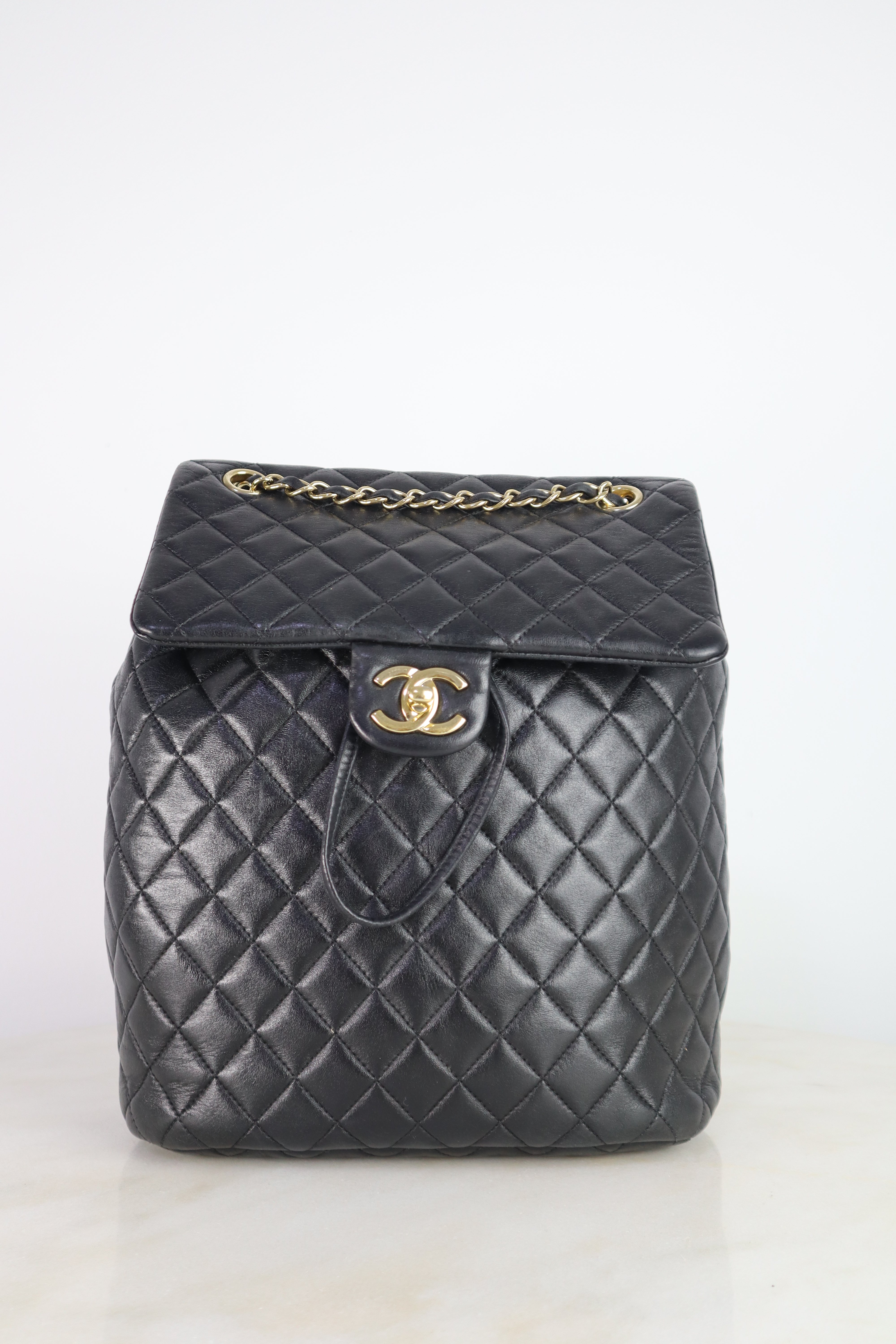 Chanel Black Urban Spirit Large Backpack Adjustable Strap Handbag