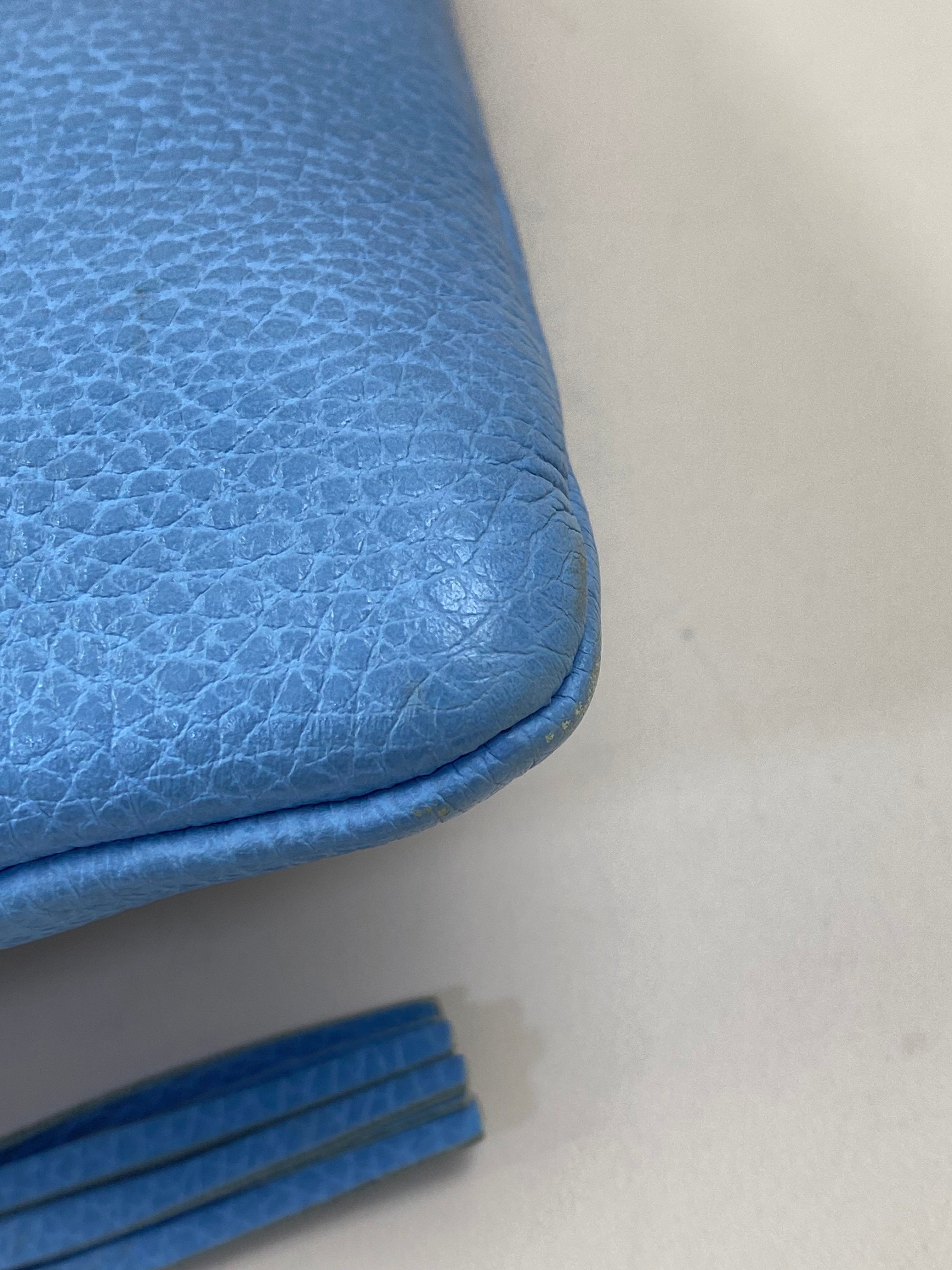 Gucci Blue Bamboo Clutch