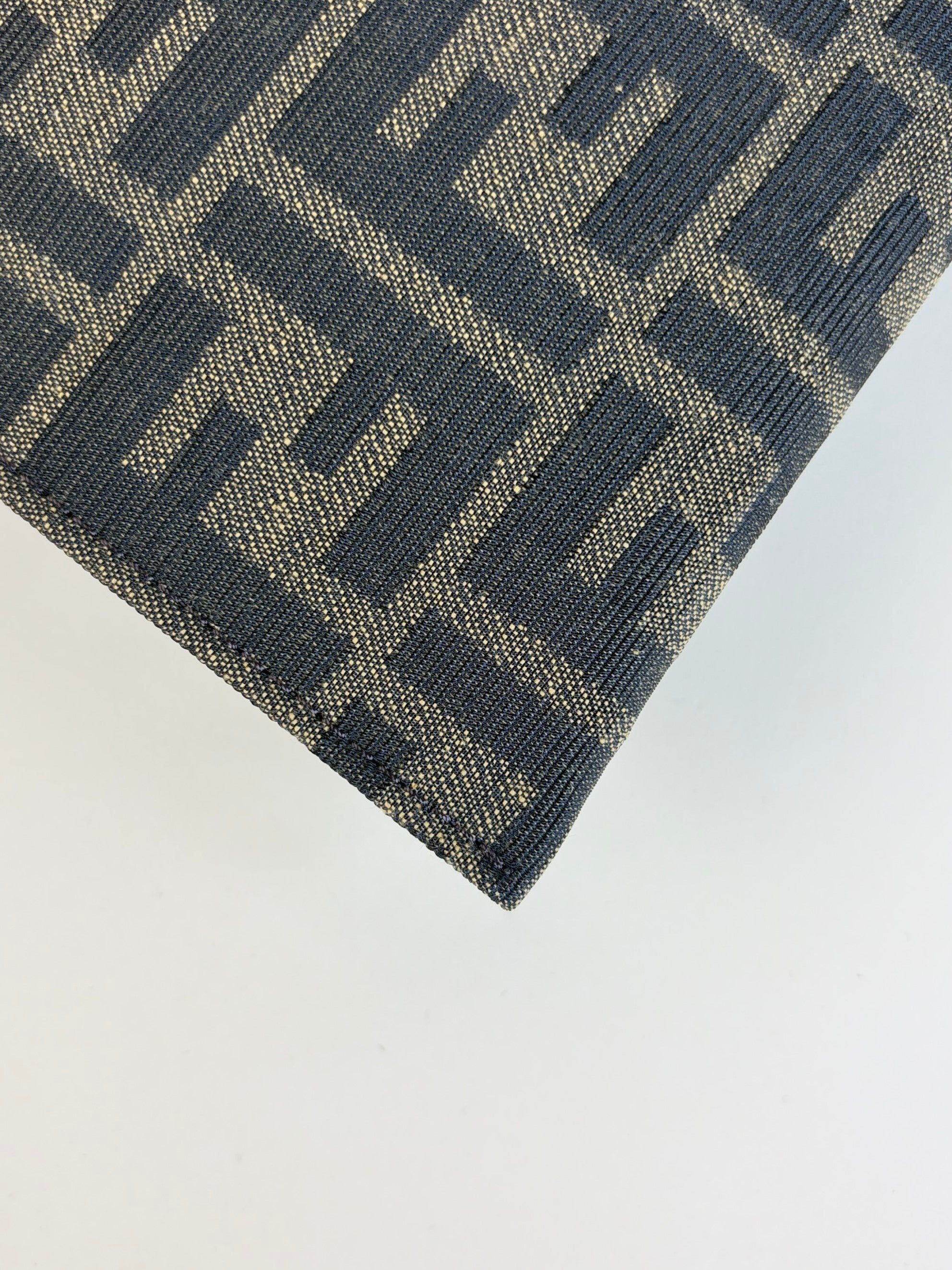 Fendi Brown FF Jacquard Fabric Large Flat Pouch
