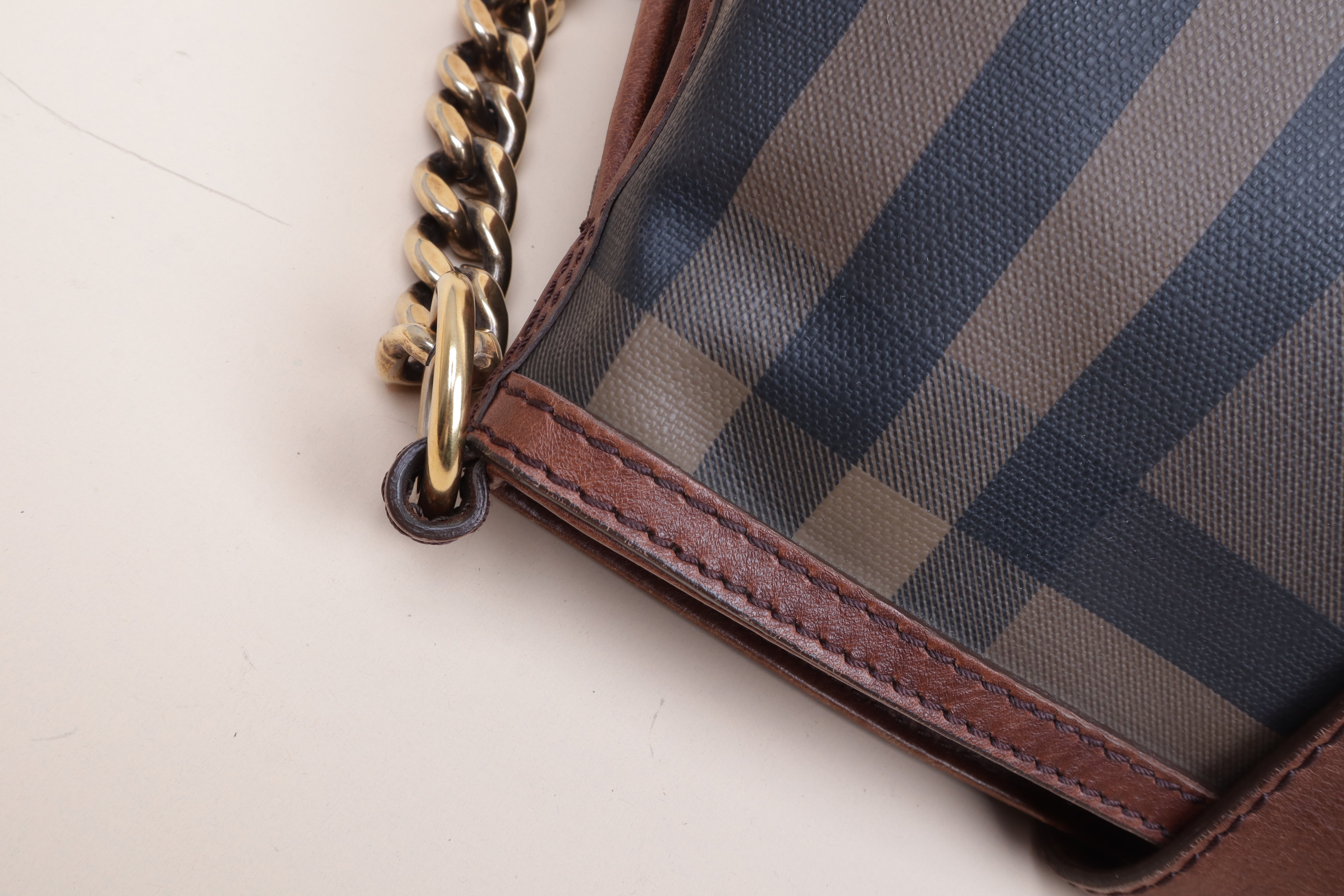 Burberry Smoked Check Shoulder Bag