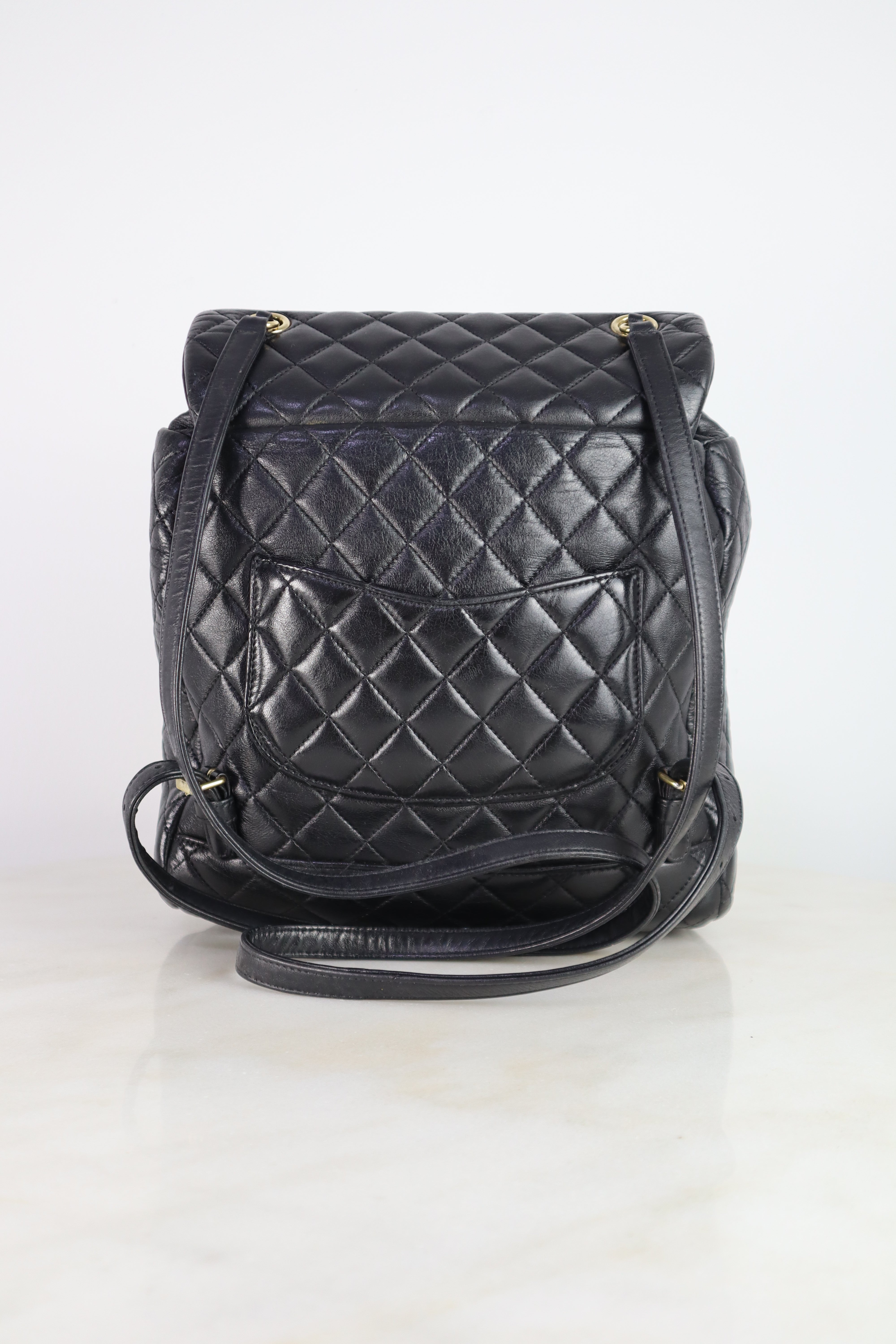 Chanel Black Urban Spirit Large Backpack Adjustable Strap Handbag