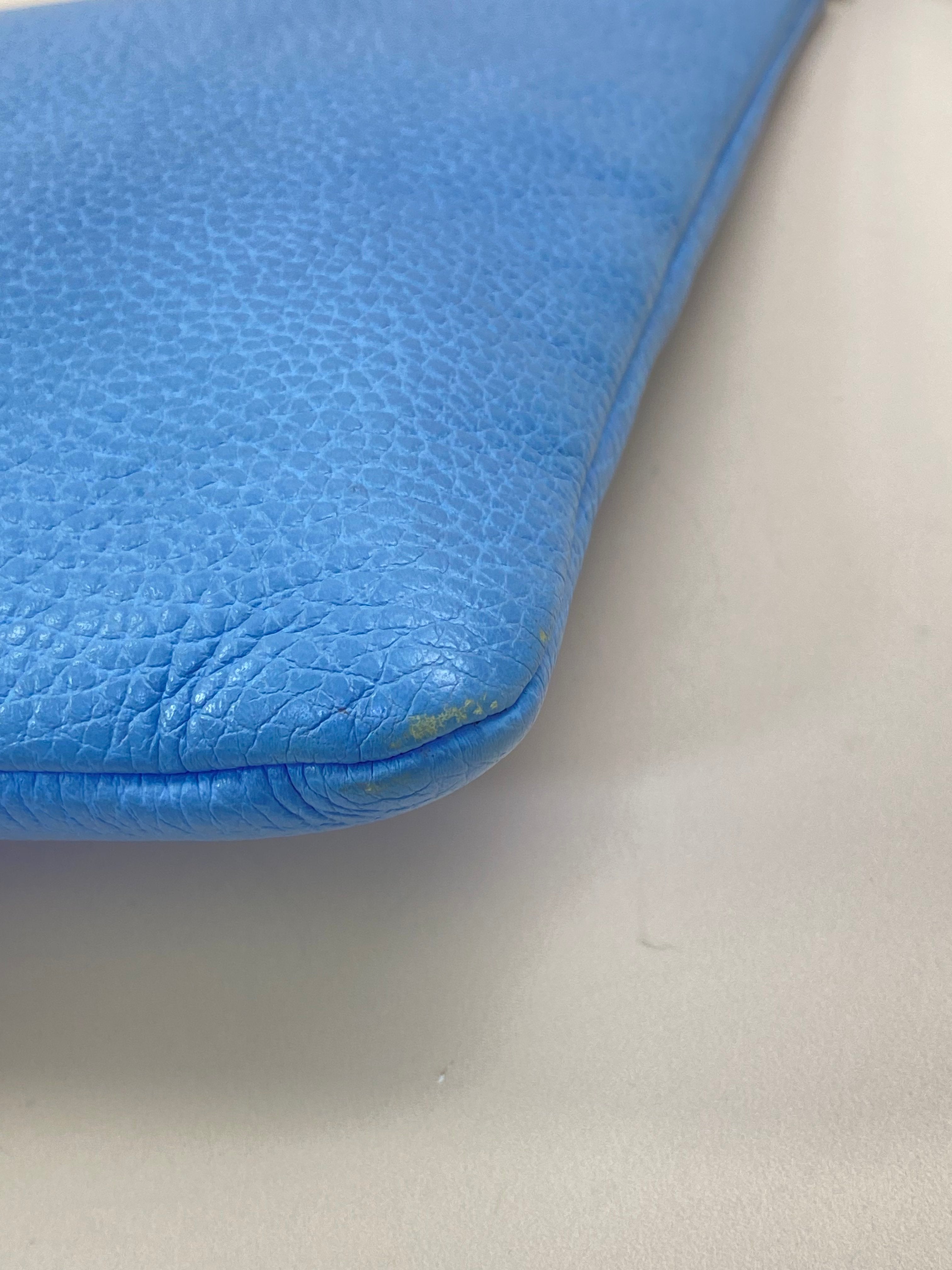 Gucci Blue Bamboo Clutch