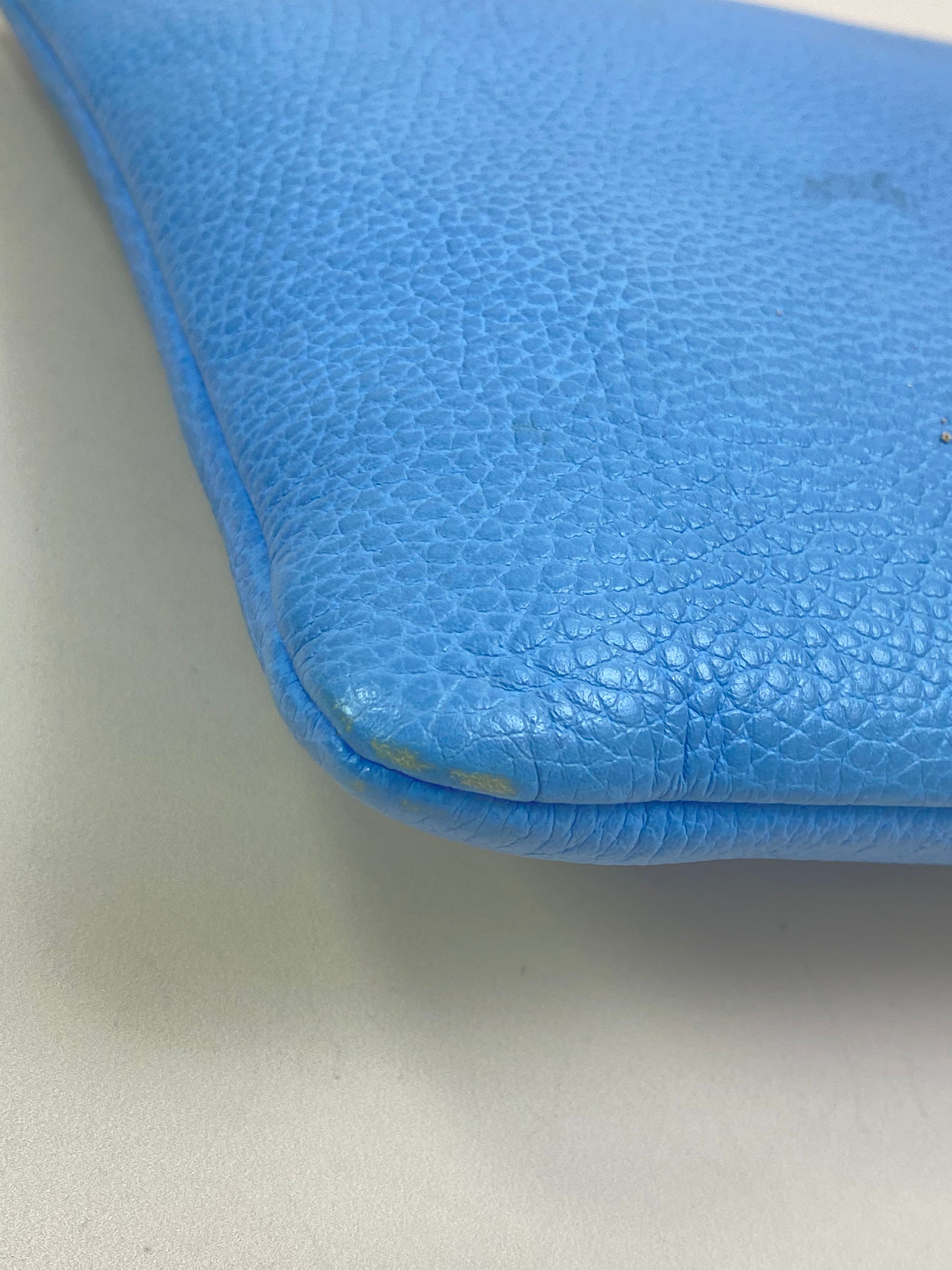 Gucci Blue Bamboo Clutch