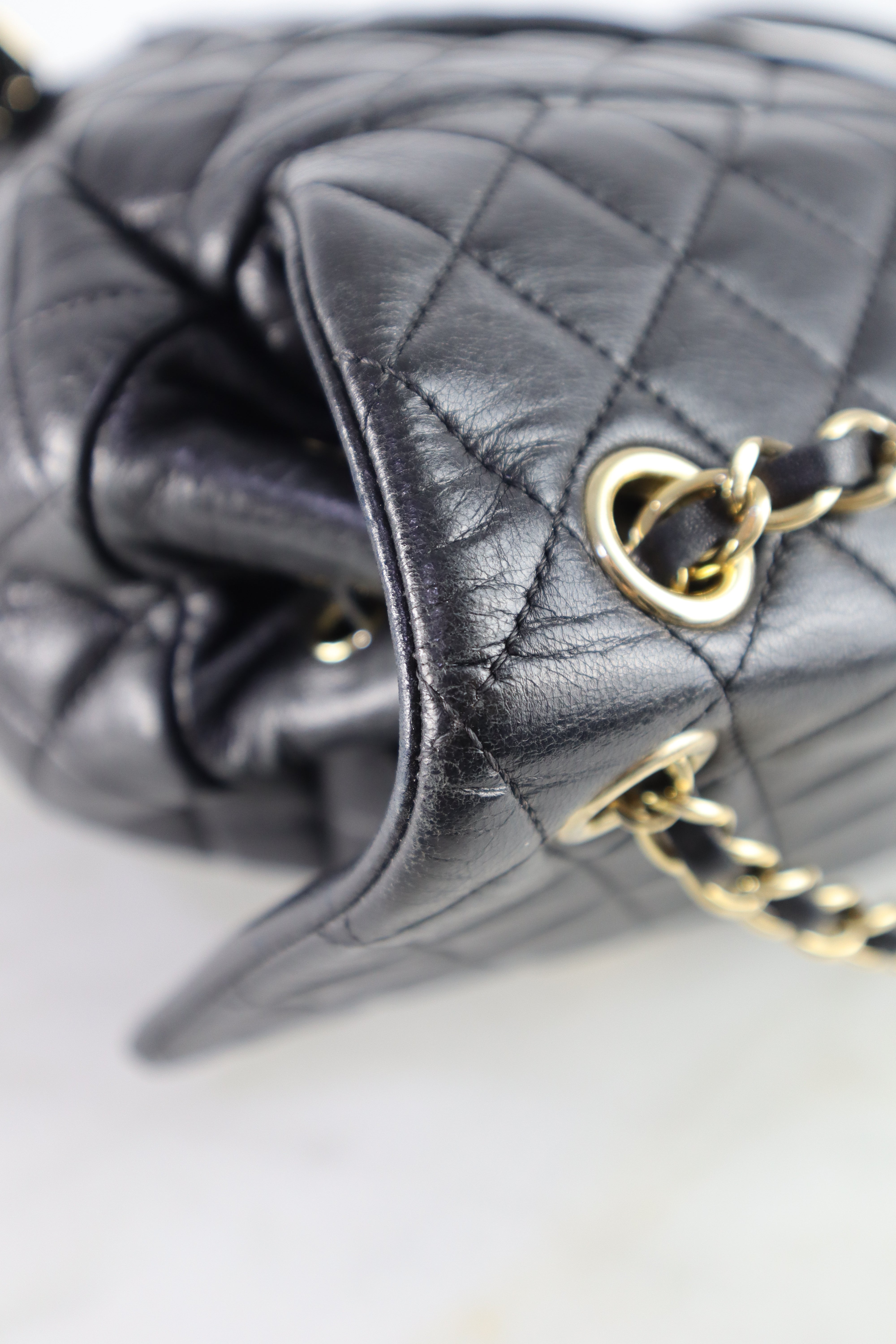 Chanel Black Urban Spirit Large Backpack Adjustable Strap Handbag