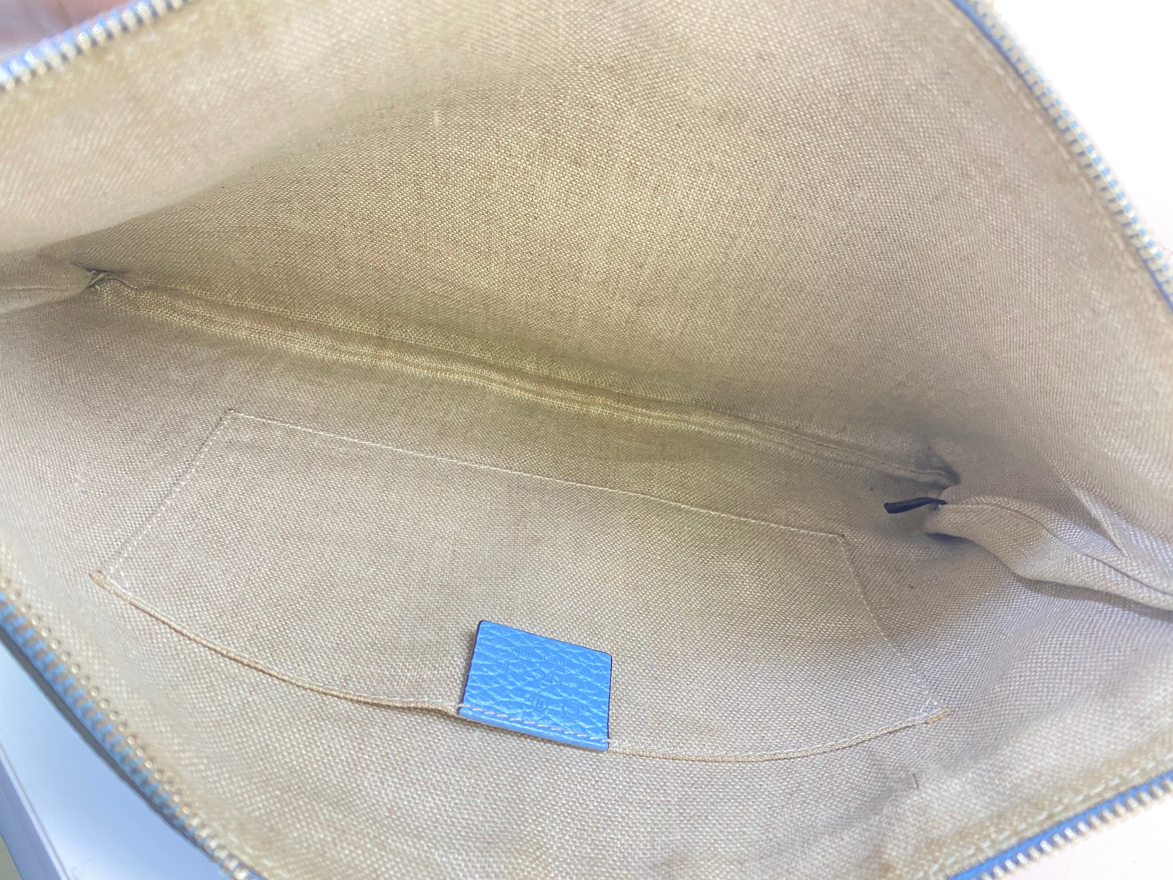Gucci Blue Bamboo Clutch