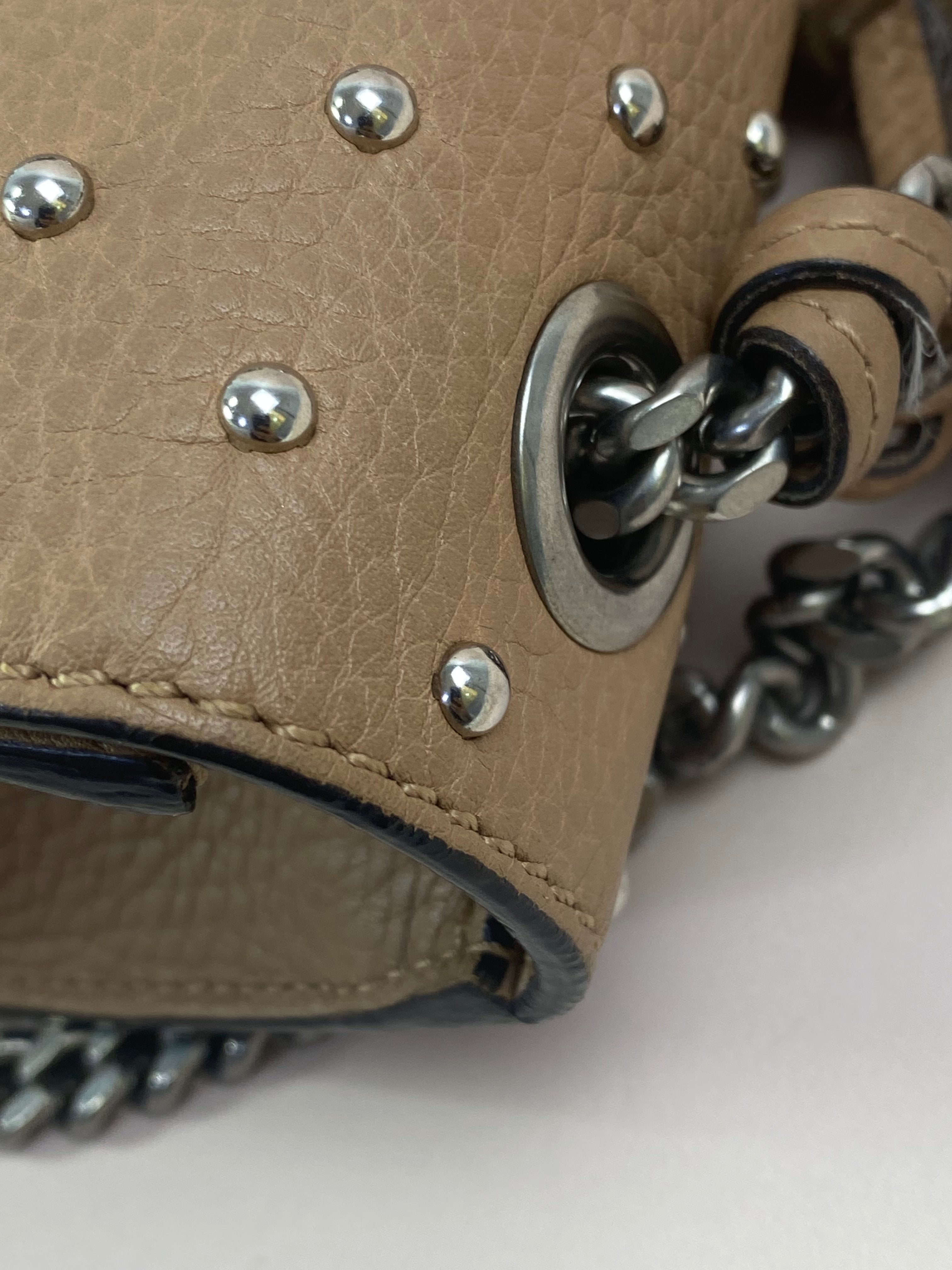 Gucci Beige Bamboo Flap Shoulder Bag