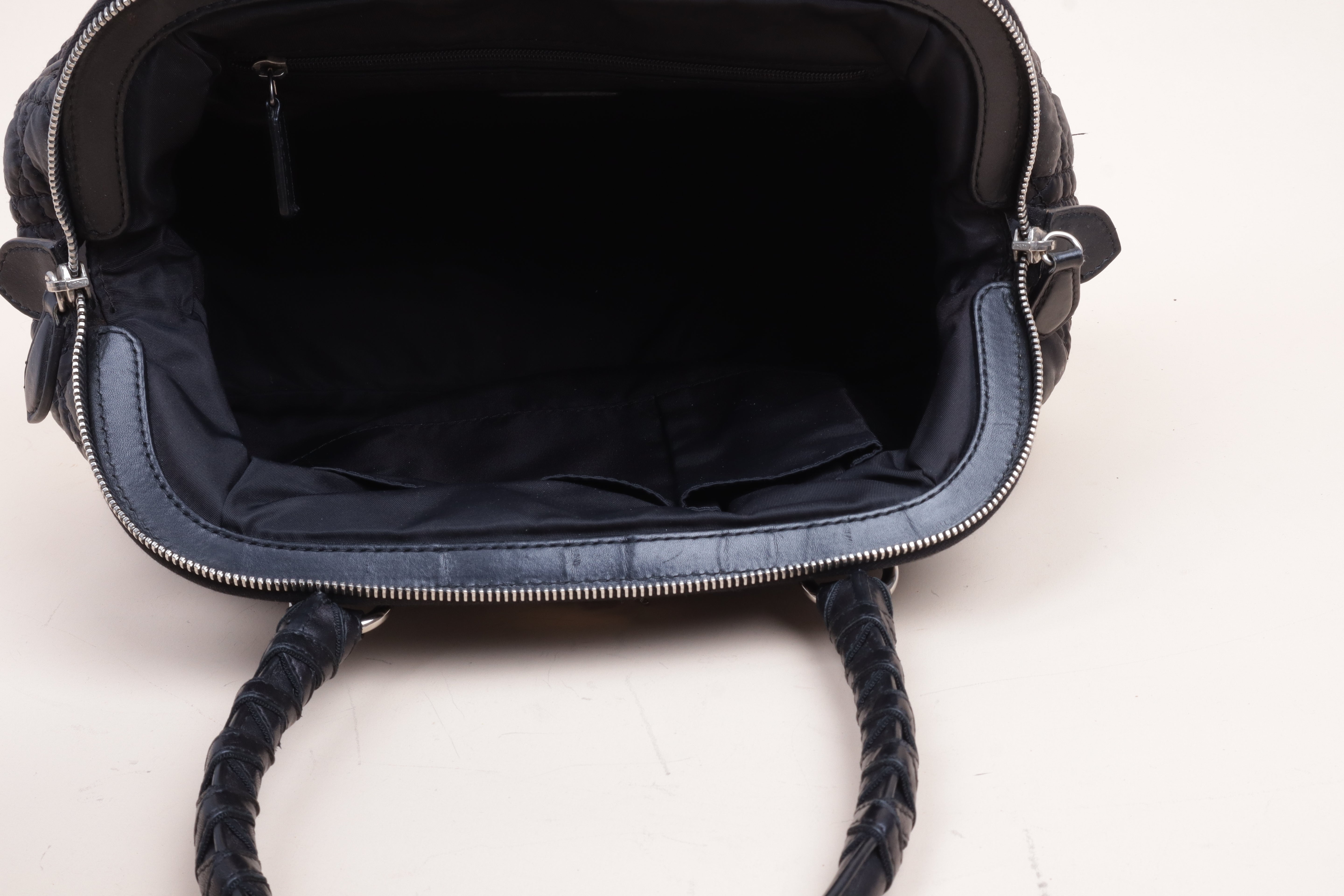 Christian Dior Balck Satin Charming Doctors Tote Bag