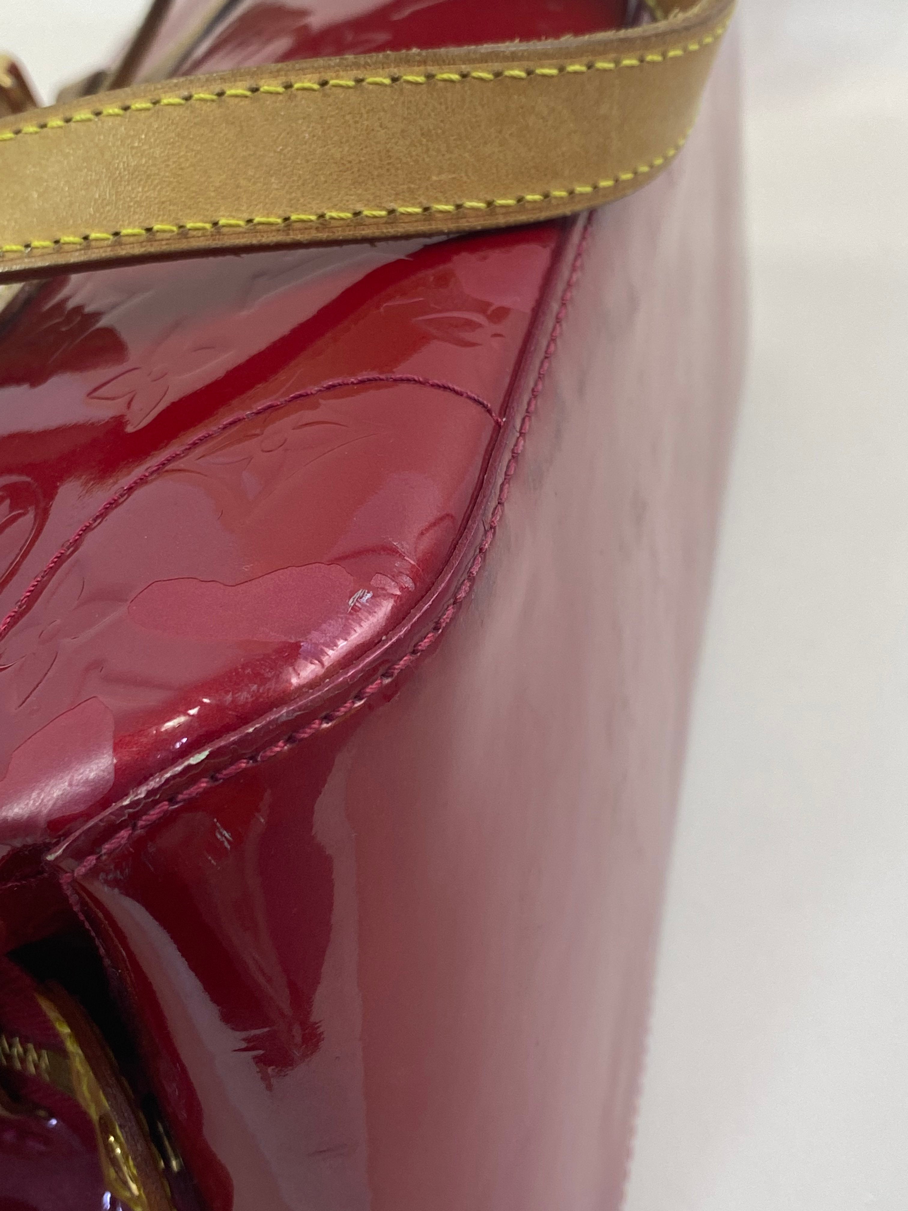 Louis Vuitton Red Monogram Vernis Preloved Bag
