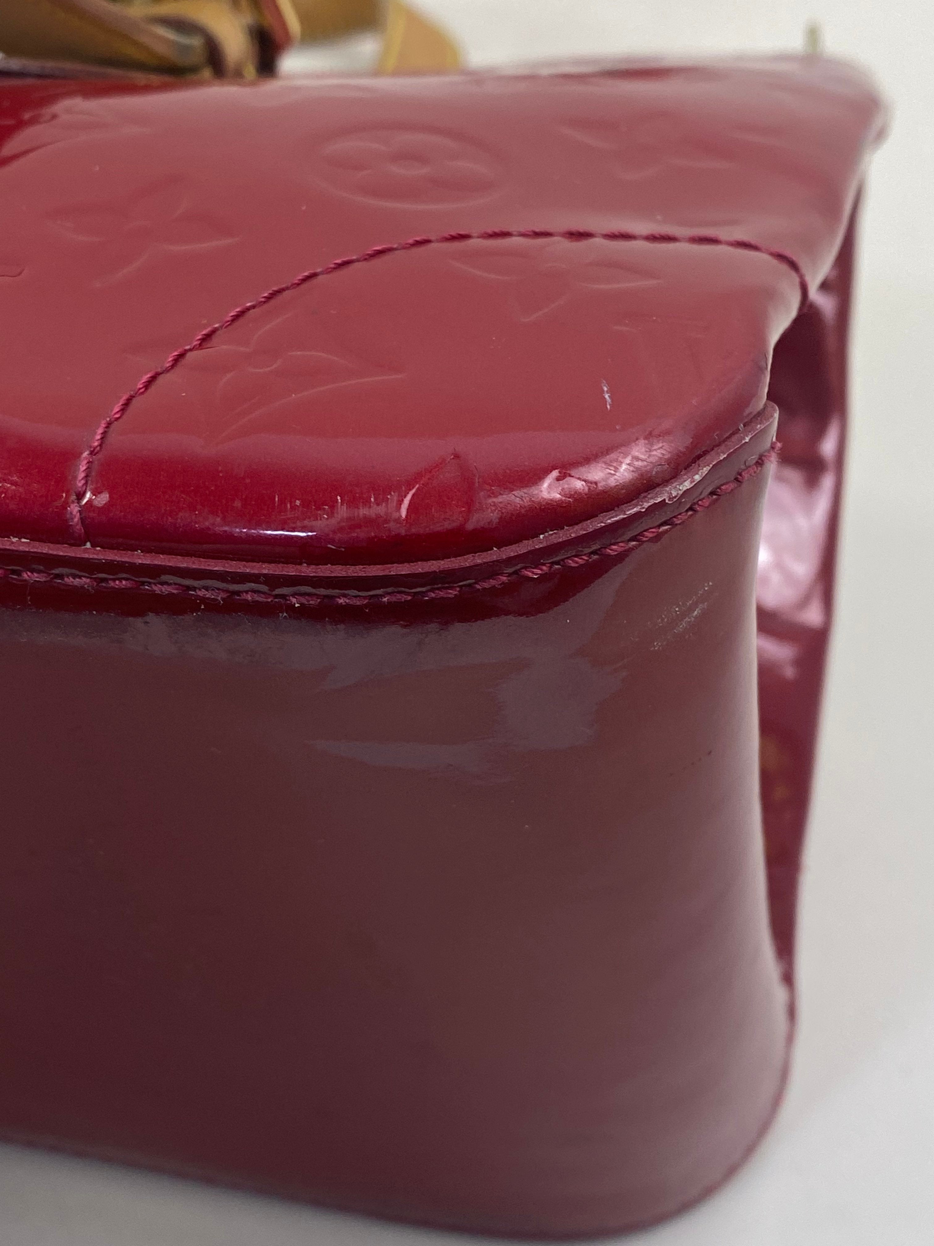 Louis Vuitton Red Monogram Vernis Preloved Bag