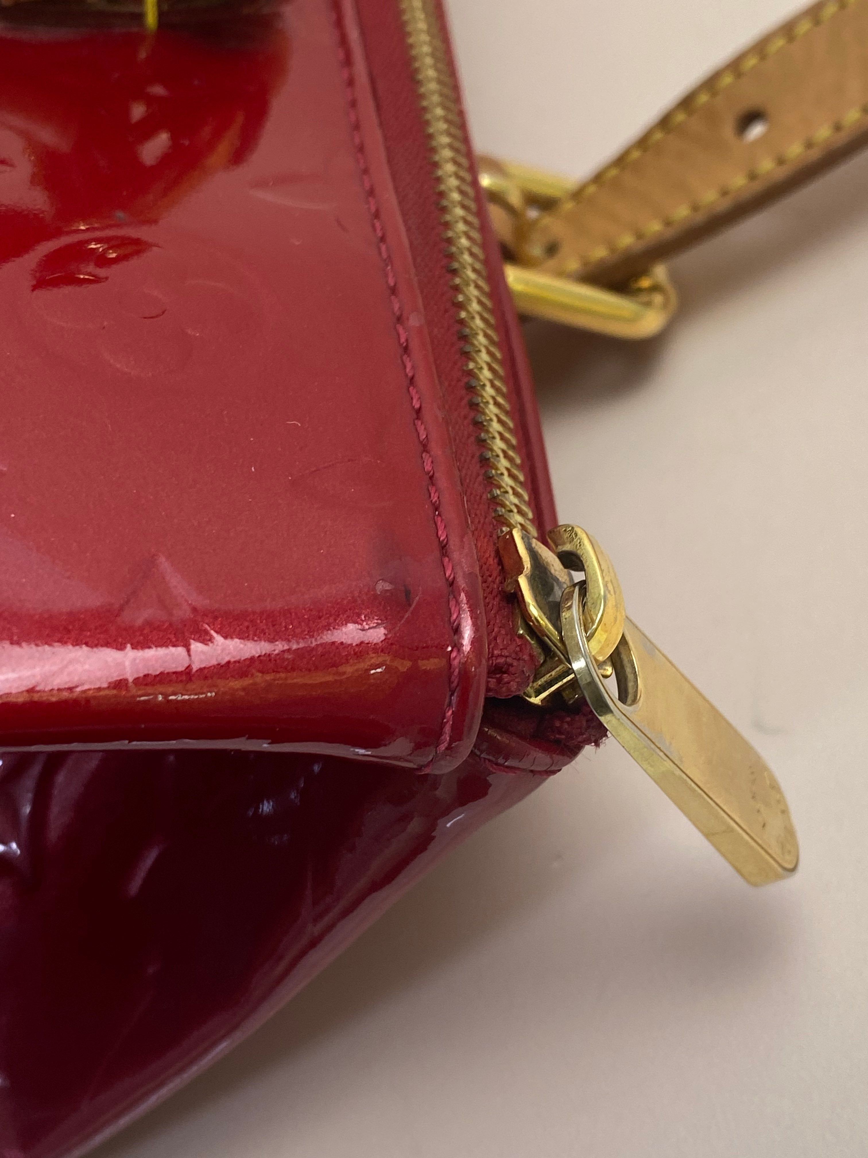 Louis Vuitton Red Monogram Vernis Preloved Bag