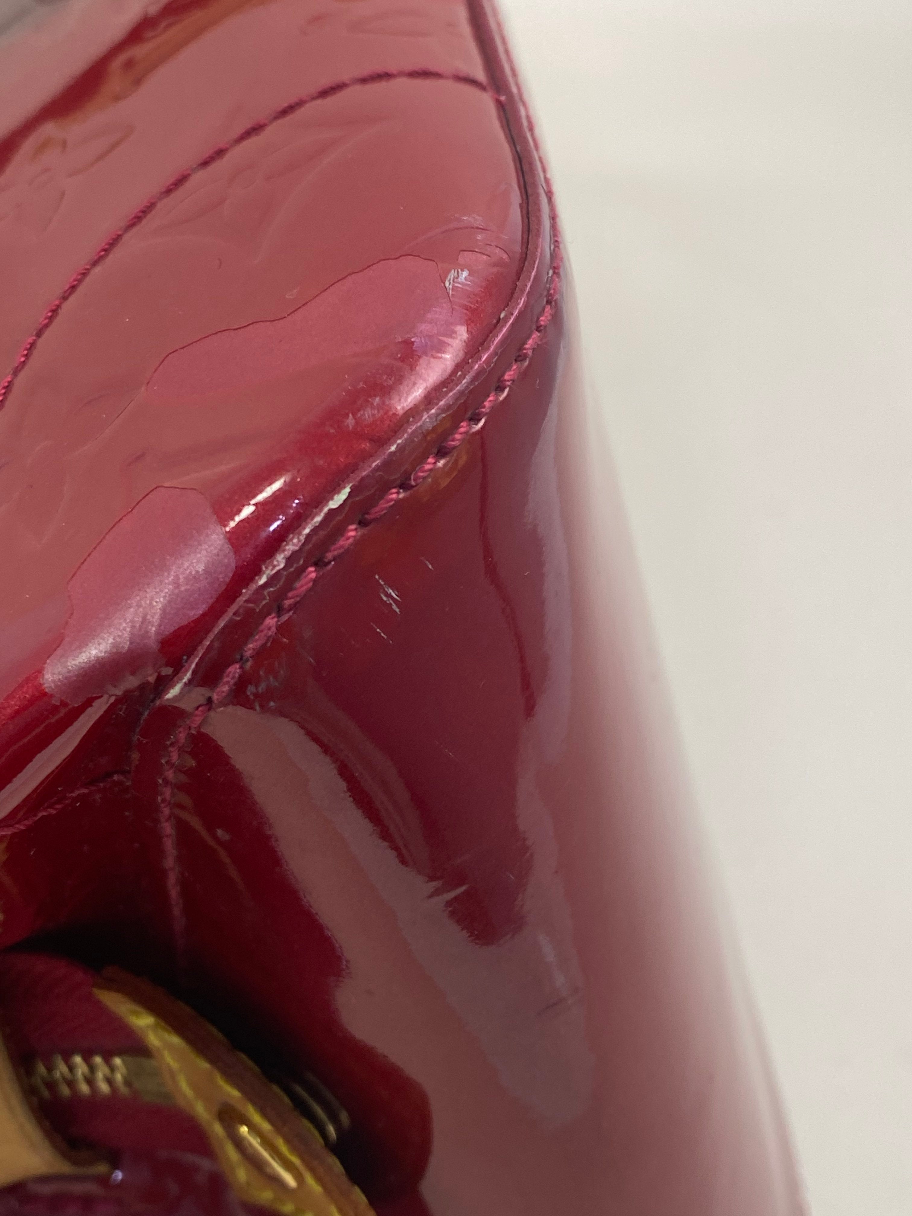 Louis Vuitton Red Monogram Vernis Preloved Bag