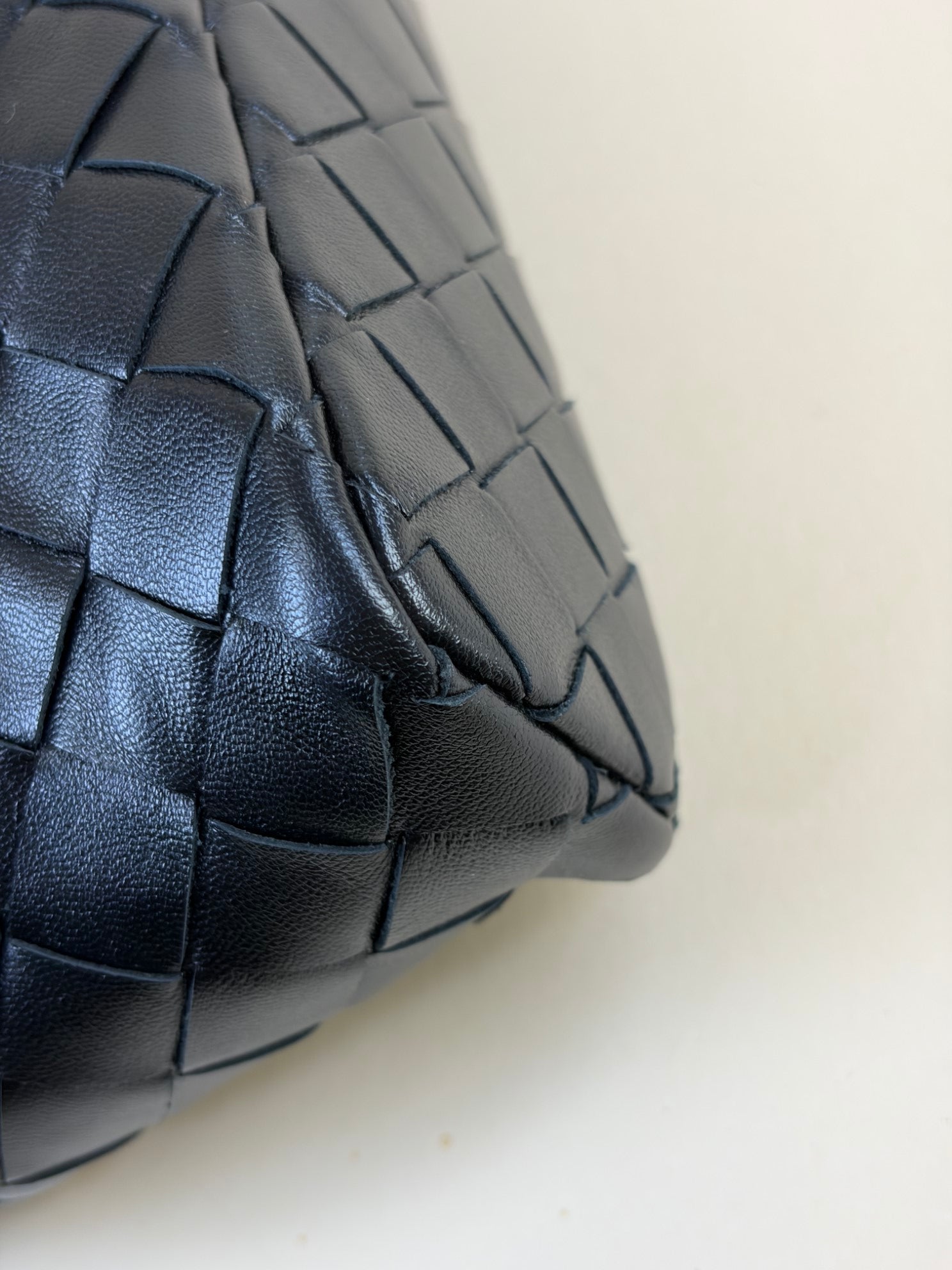 Bottega Veneta Black Intrecciato Bang Bang Vanity Crossbody Bag