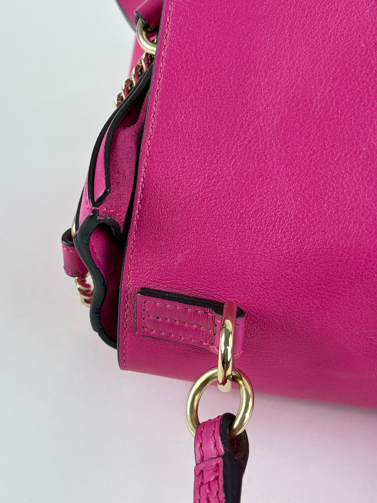 Chloe fushia leather small Faye