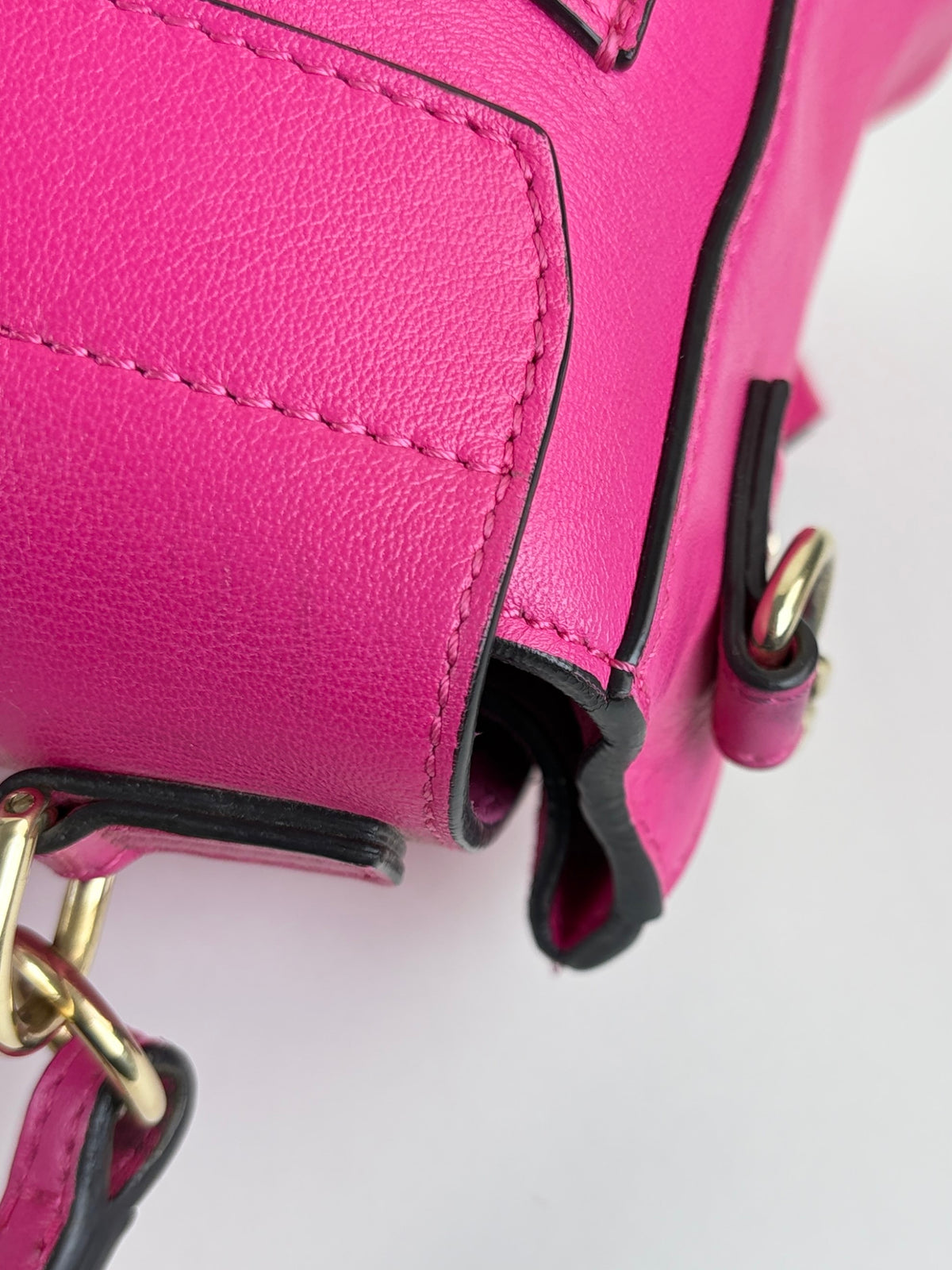 Chloe fushia leather small Faye