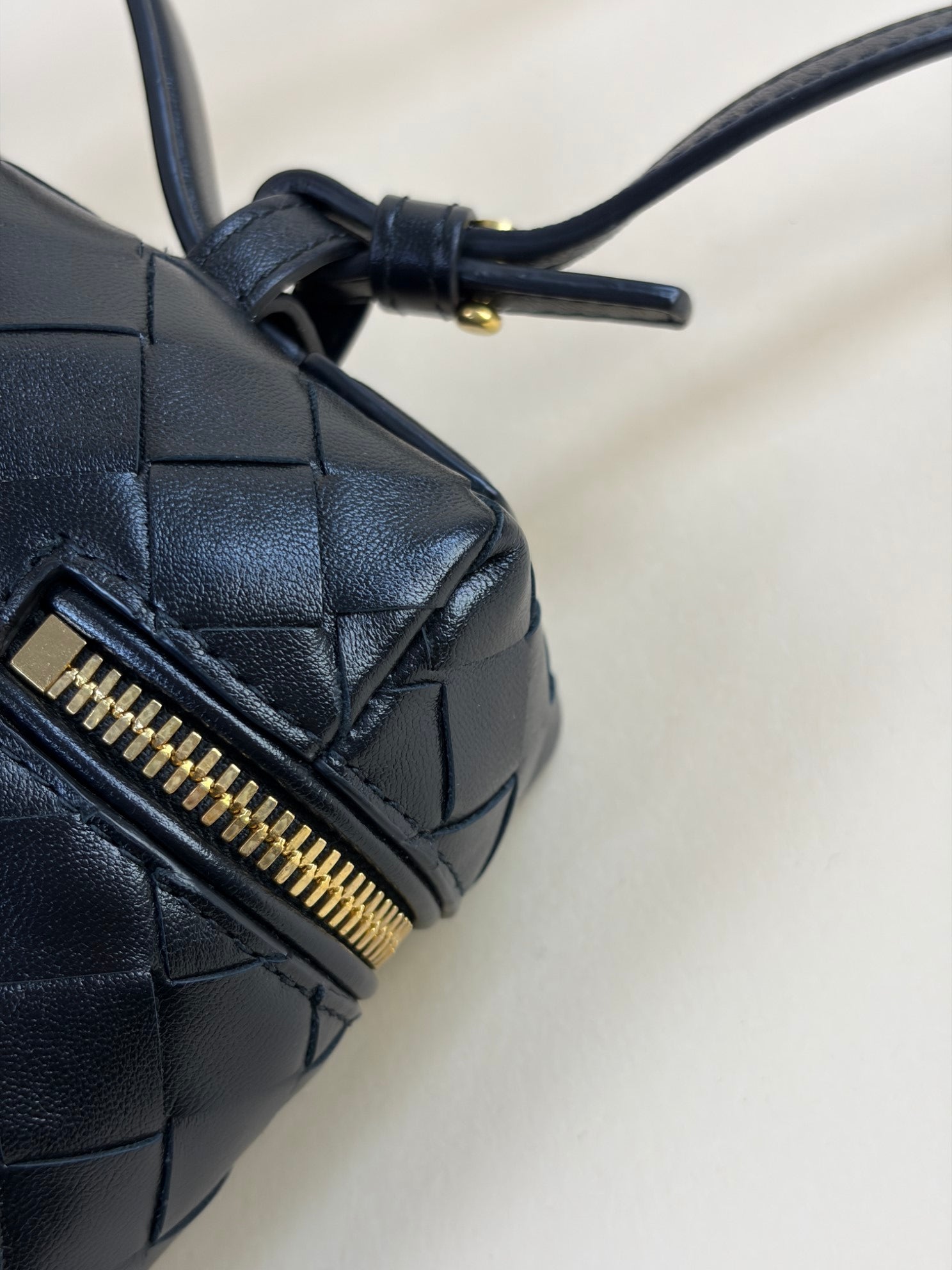 Bottega Veneta Black Intrecciato Bang Bang Vanity Crossbody Bag