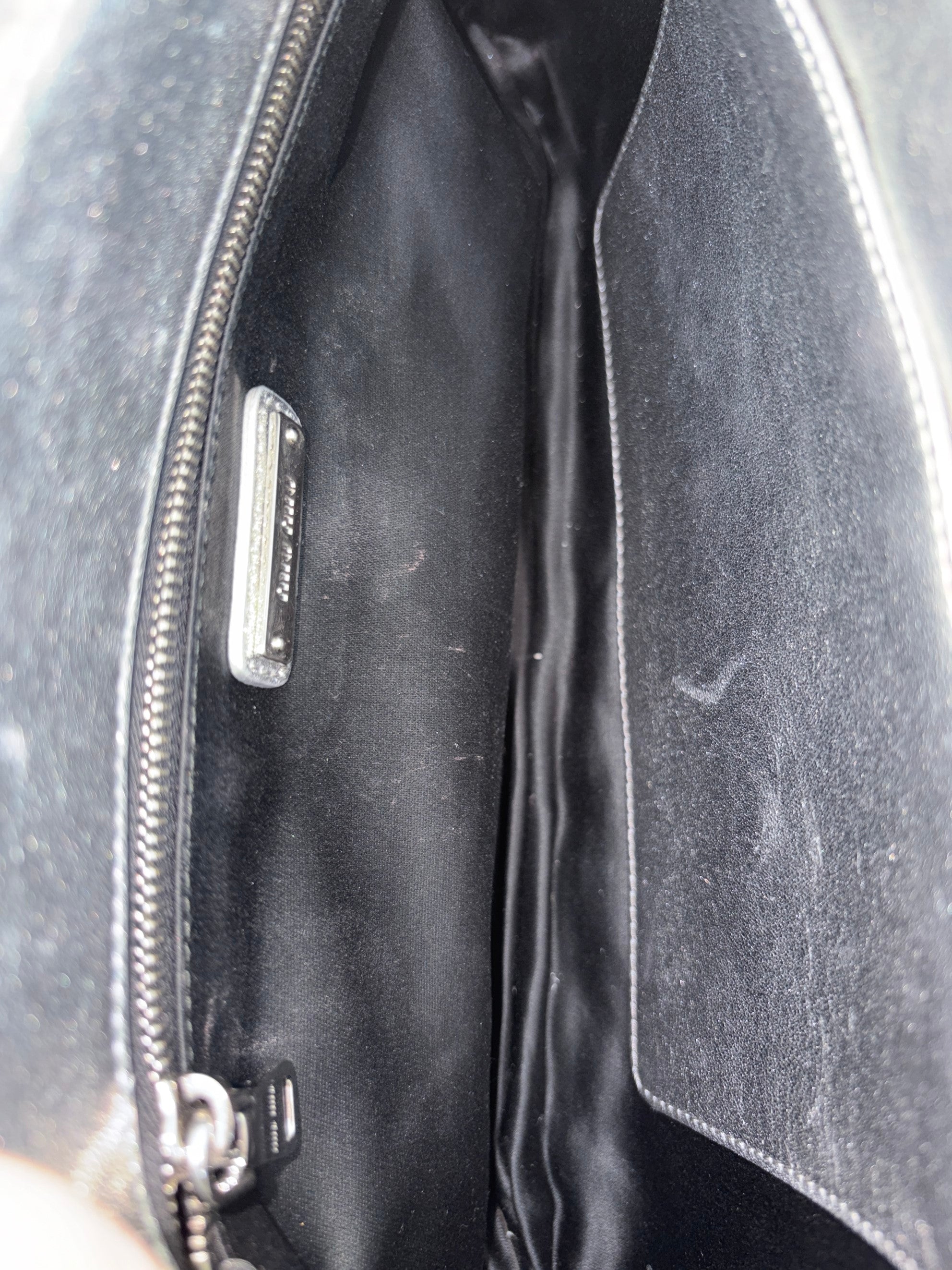 Miu Miu Metallic Nappa Matelasse Chain Clutch Bag