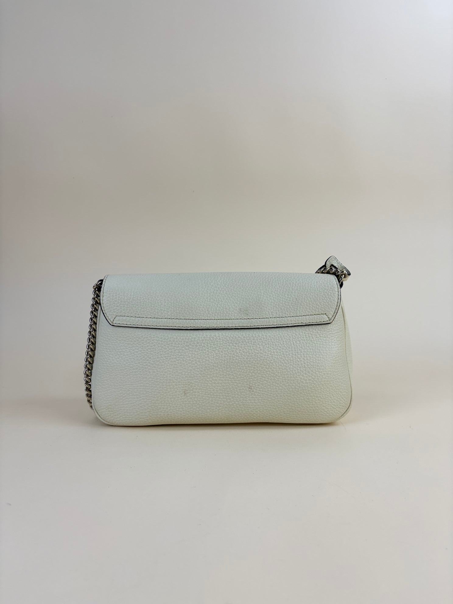 Gucci Off White Soho GG Chain Flap Shoulder Bag