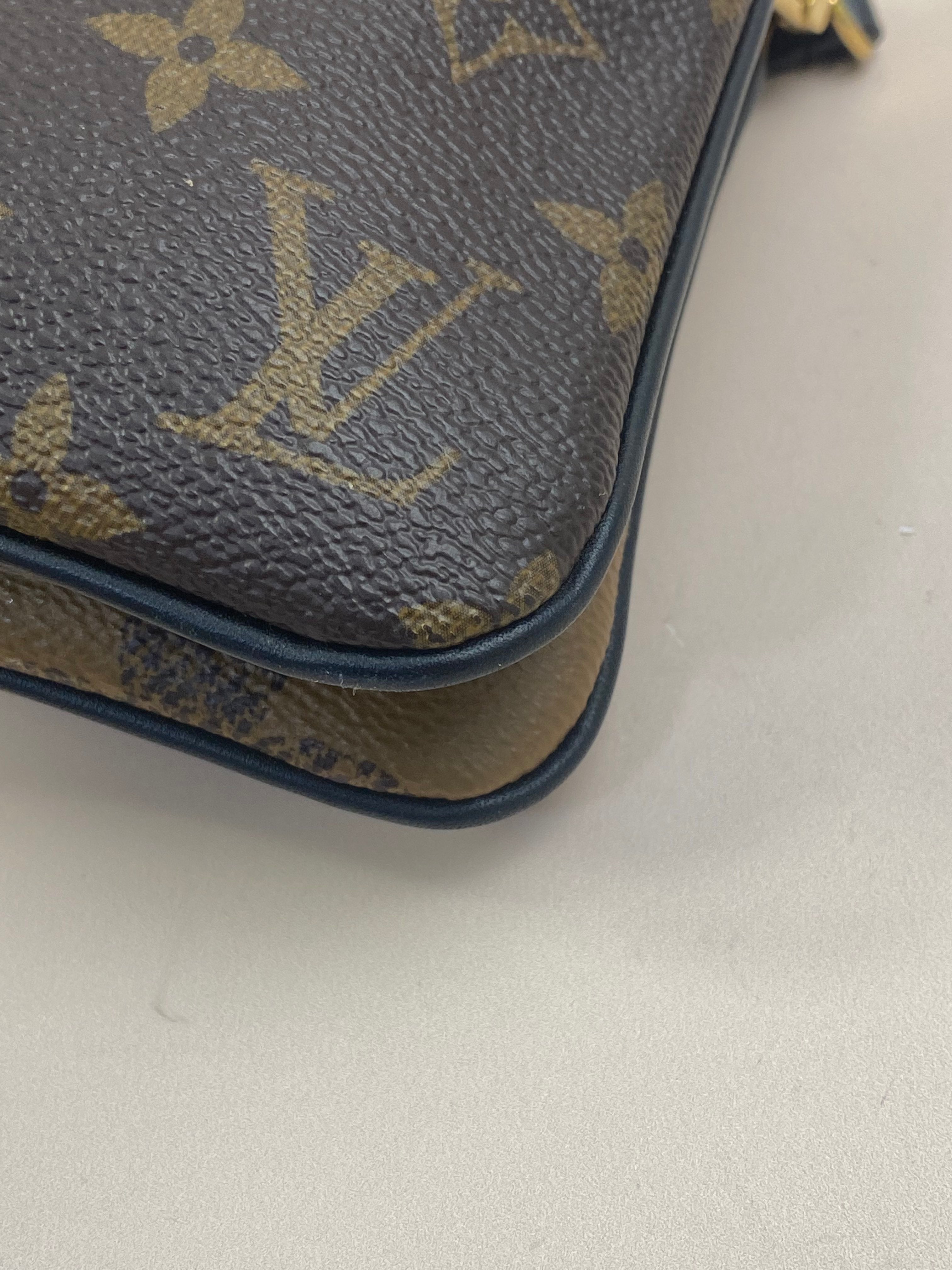 Louis Vuitton Monogram Reverse Double Zip Crossbody Pochette