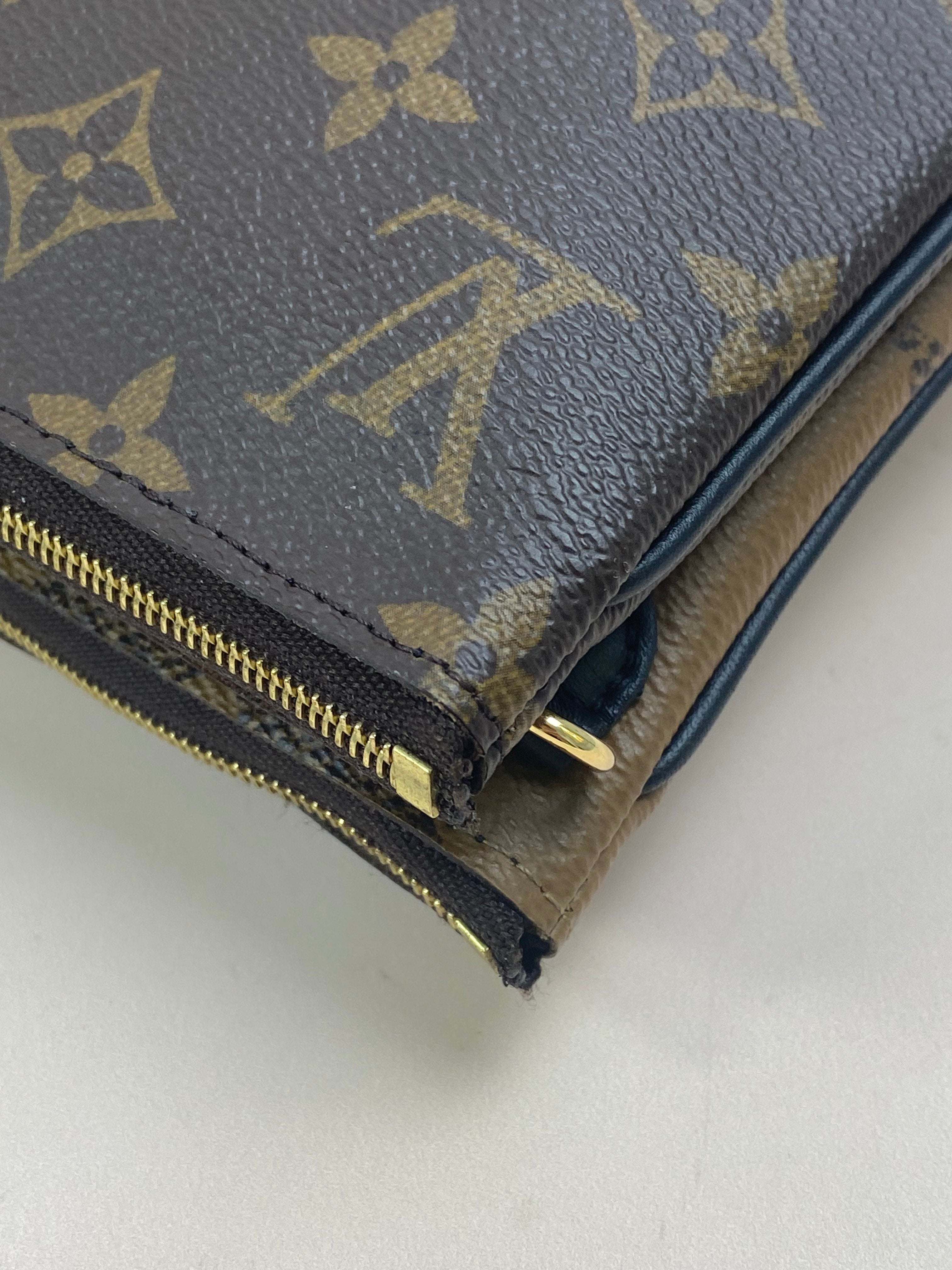 Louis Vuitton Monogram Reverse Double Zip Crossbody Pochette