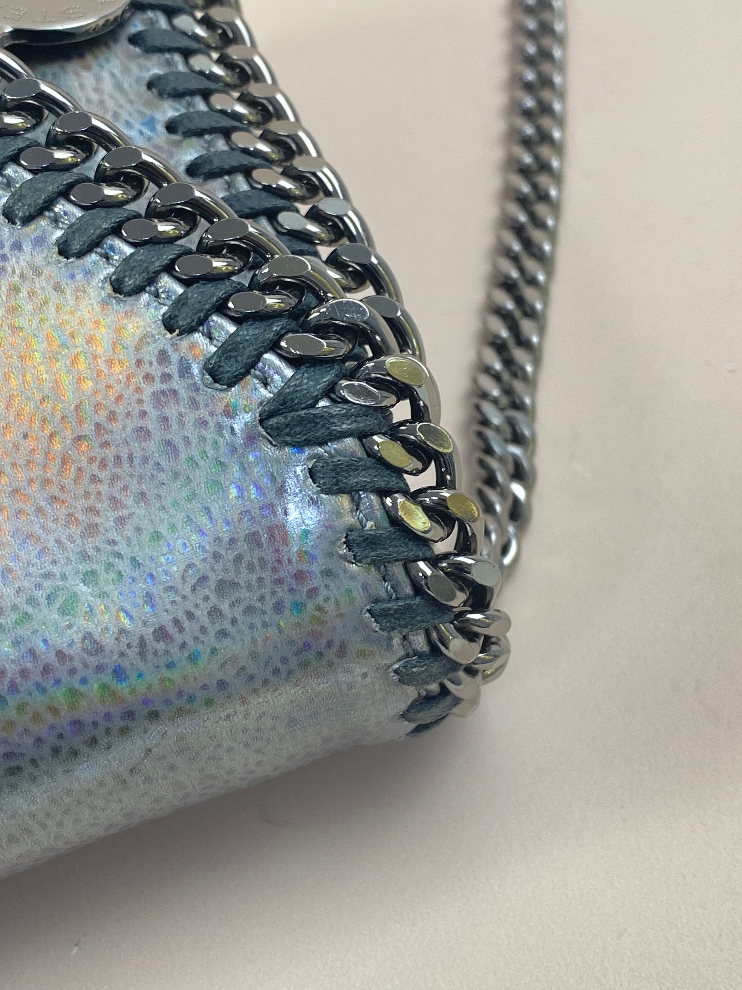 Stella Mccartney Silver Falabella Chains Crossbody Bag