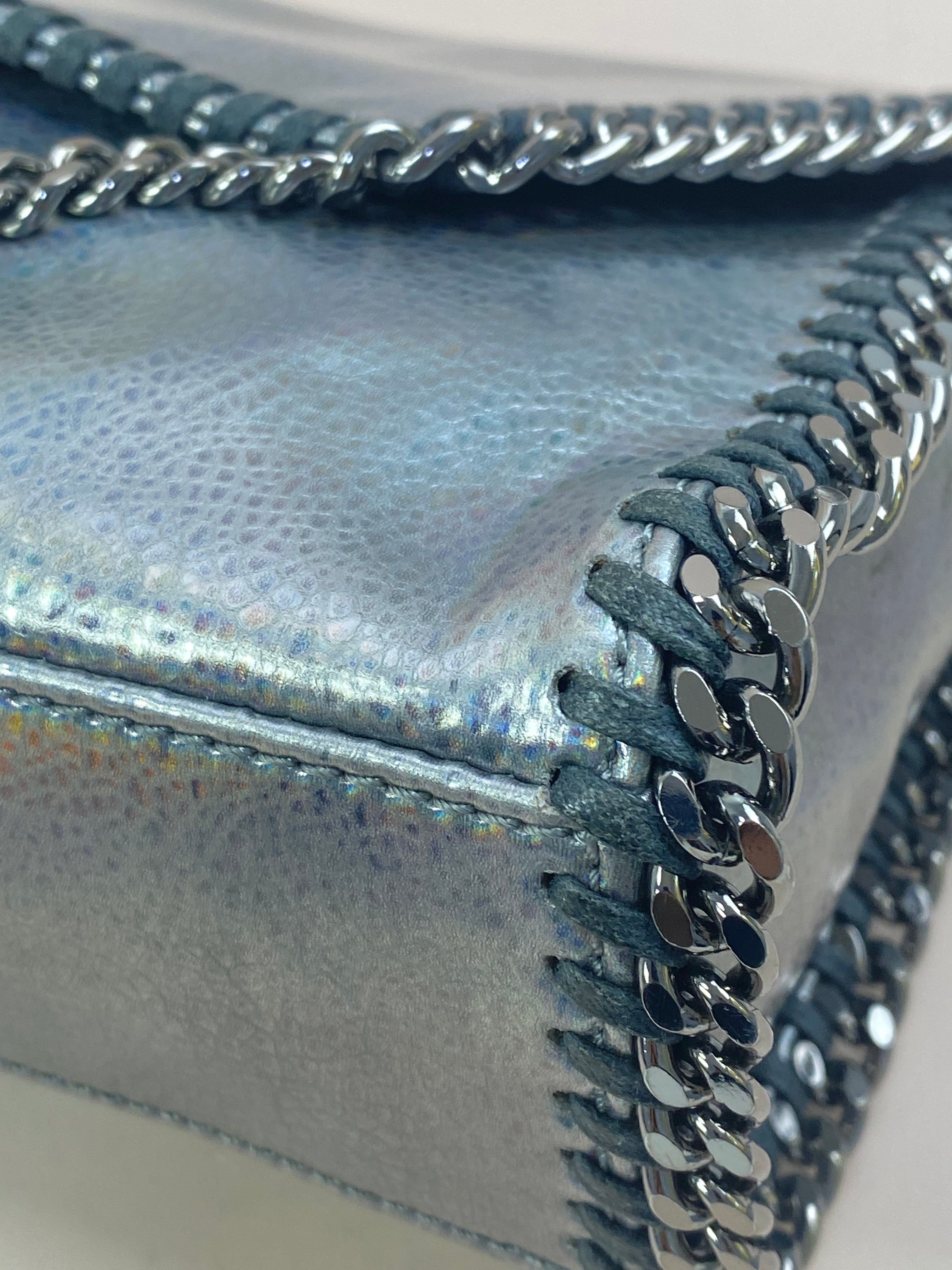 Stella Mccartney Silver Falabella Chains Crossbody Bag