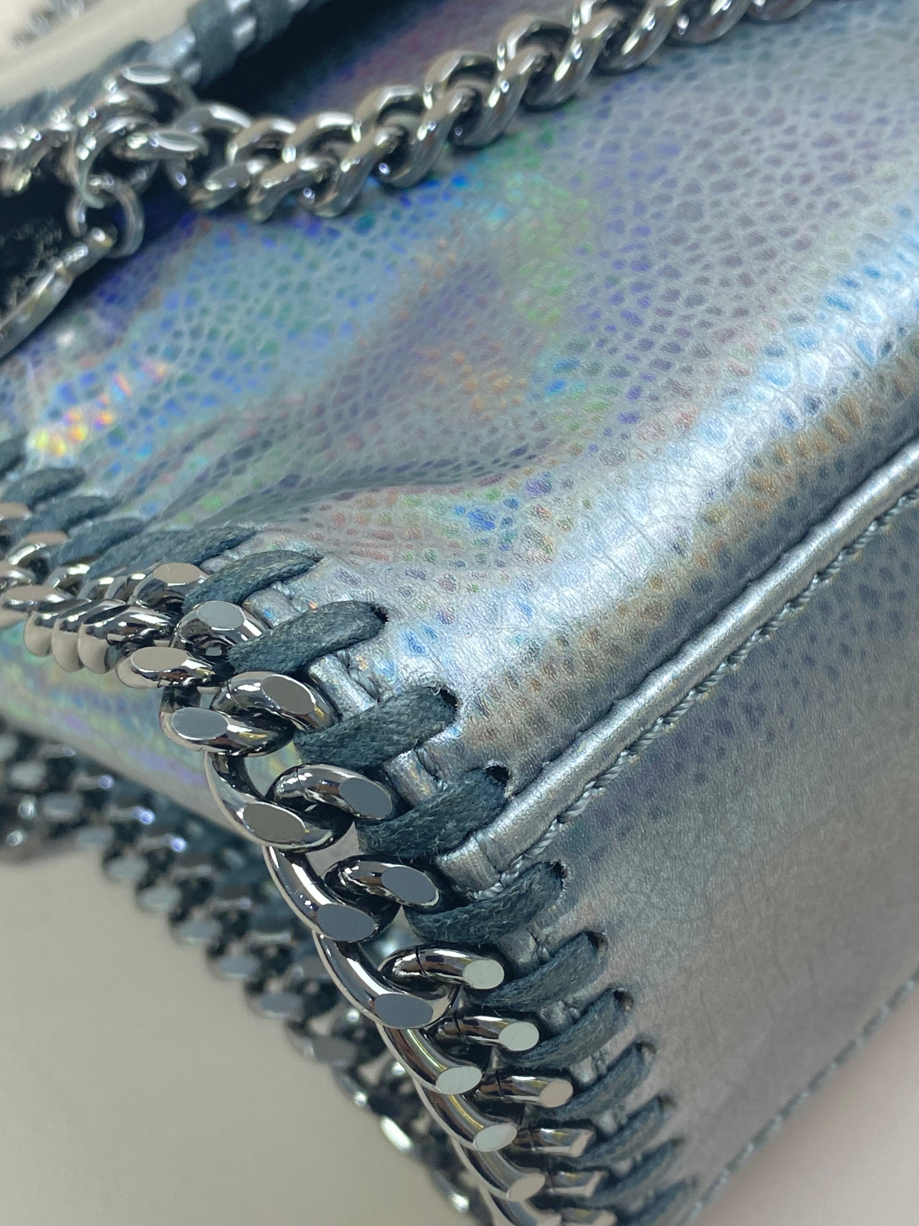 Stella Mccartney Silver Falabella Chains Crossbody Bag