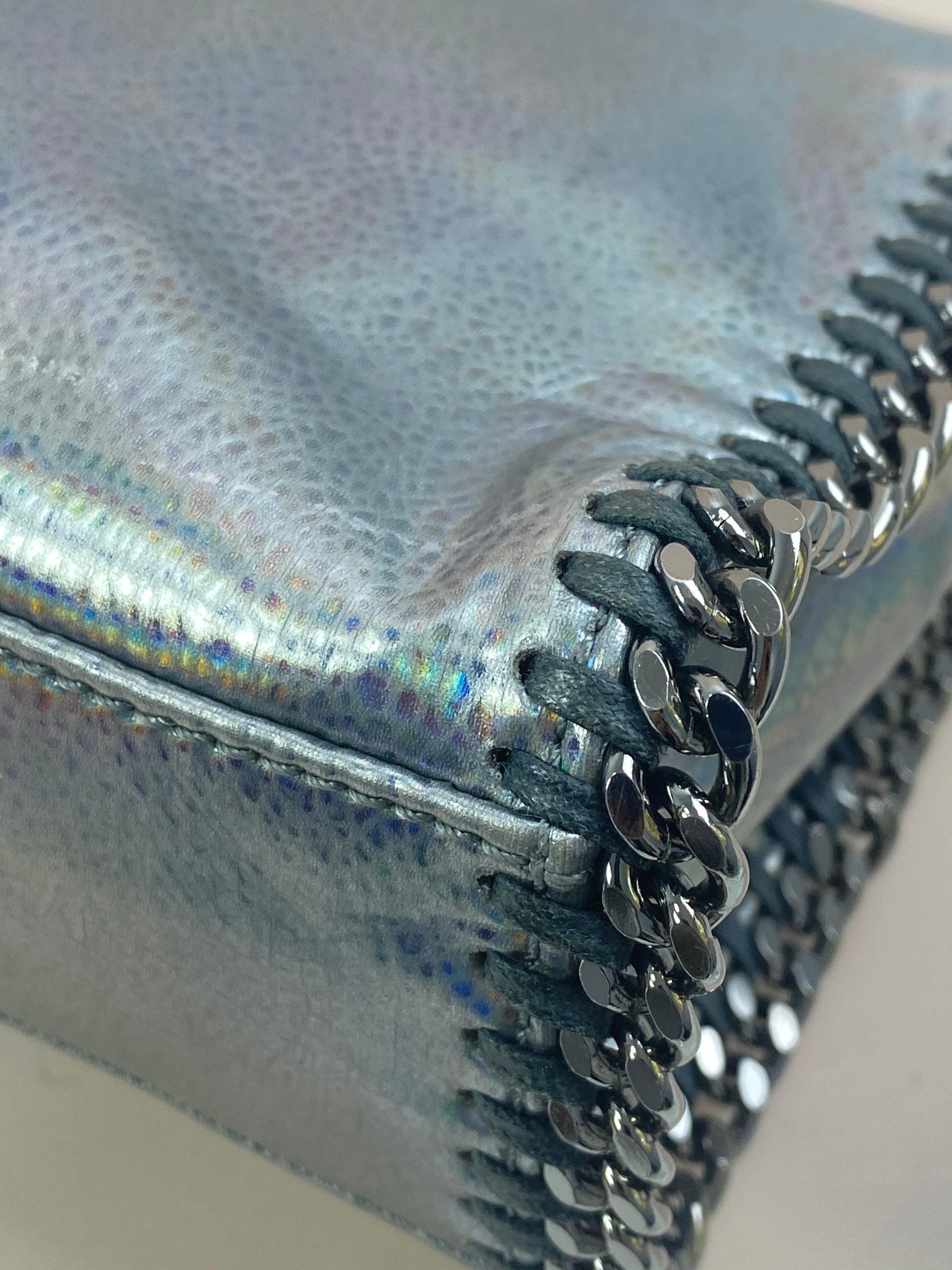 Stella Mccartney Silver Falabella Chains Crossbody Bag