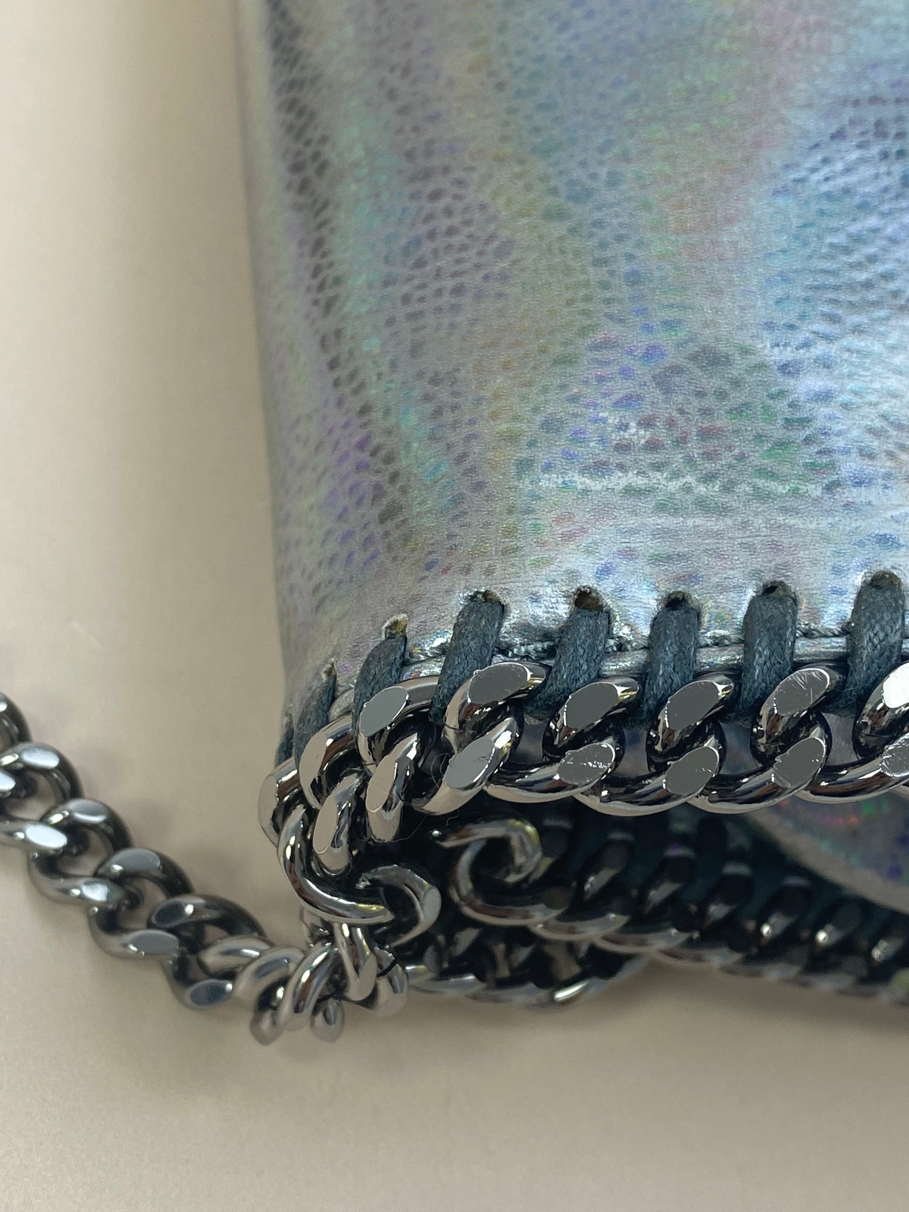 Stella Mccartney Silver Falabella Chains Crossbody Bag