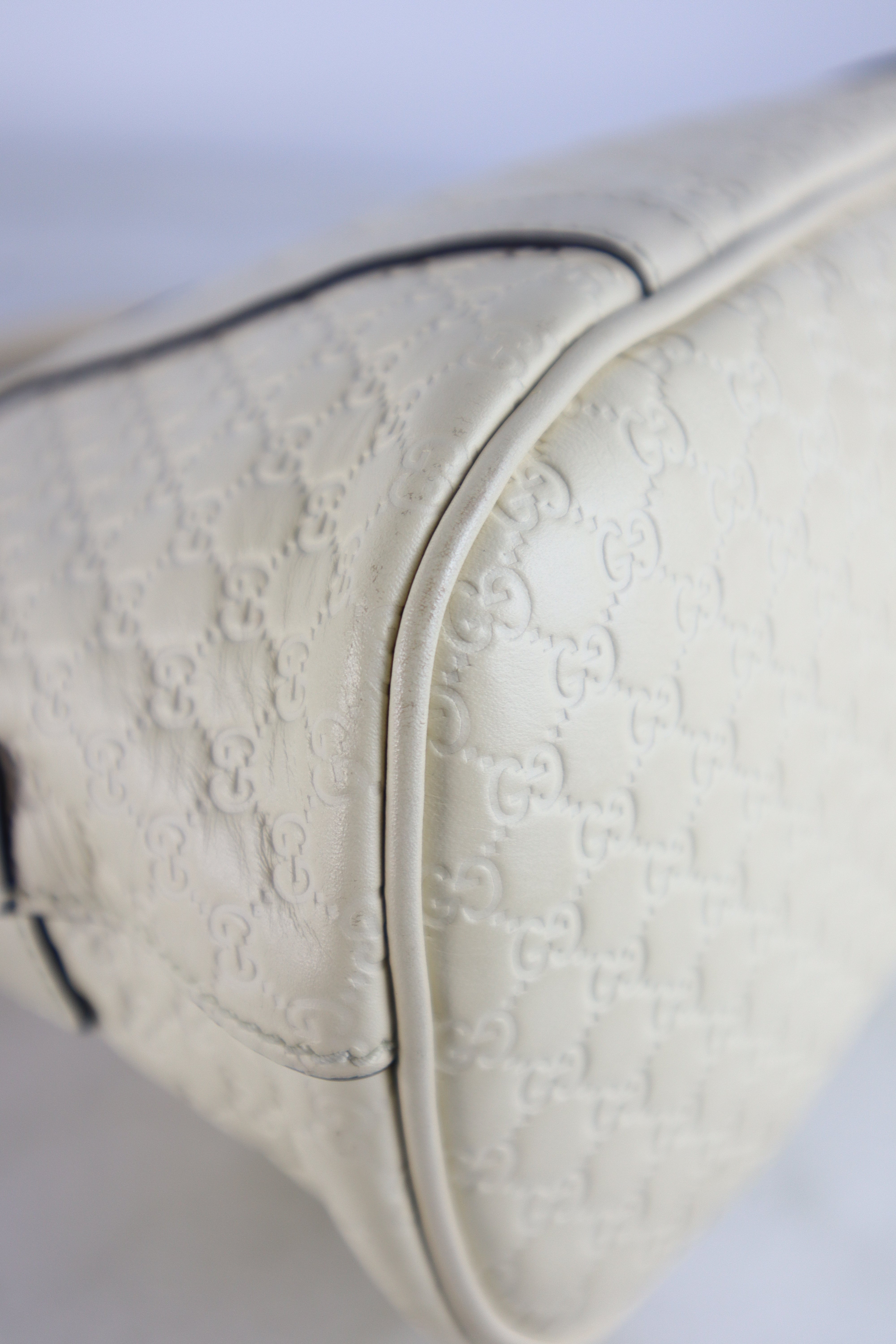 Gucci Off White GG Guccissima Micro Mini Dome Crossbody Bag W/ Strap