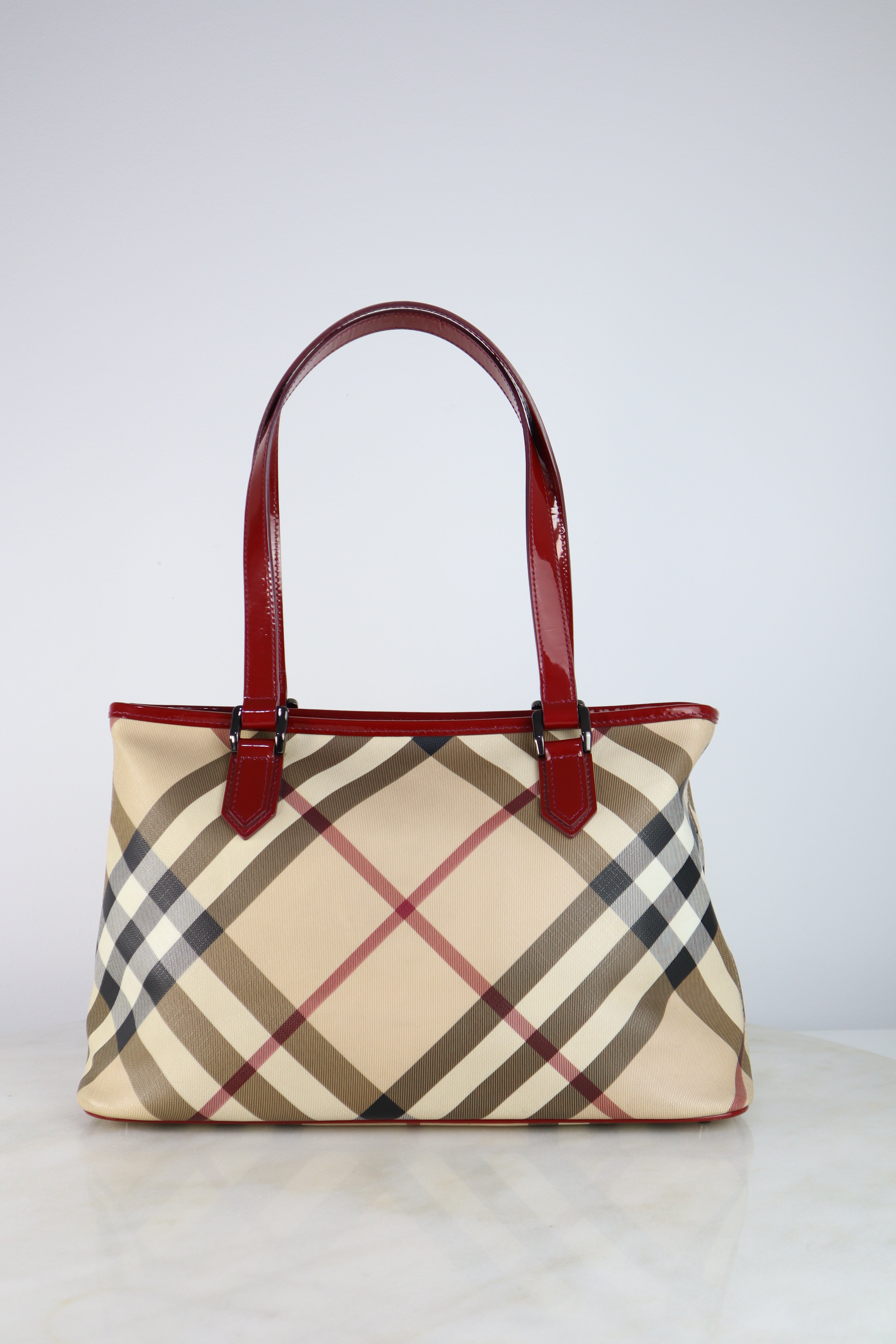 Burberry Red Supernova Regent Tote Bag